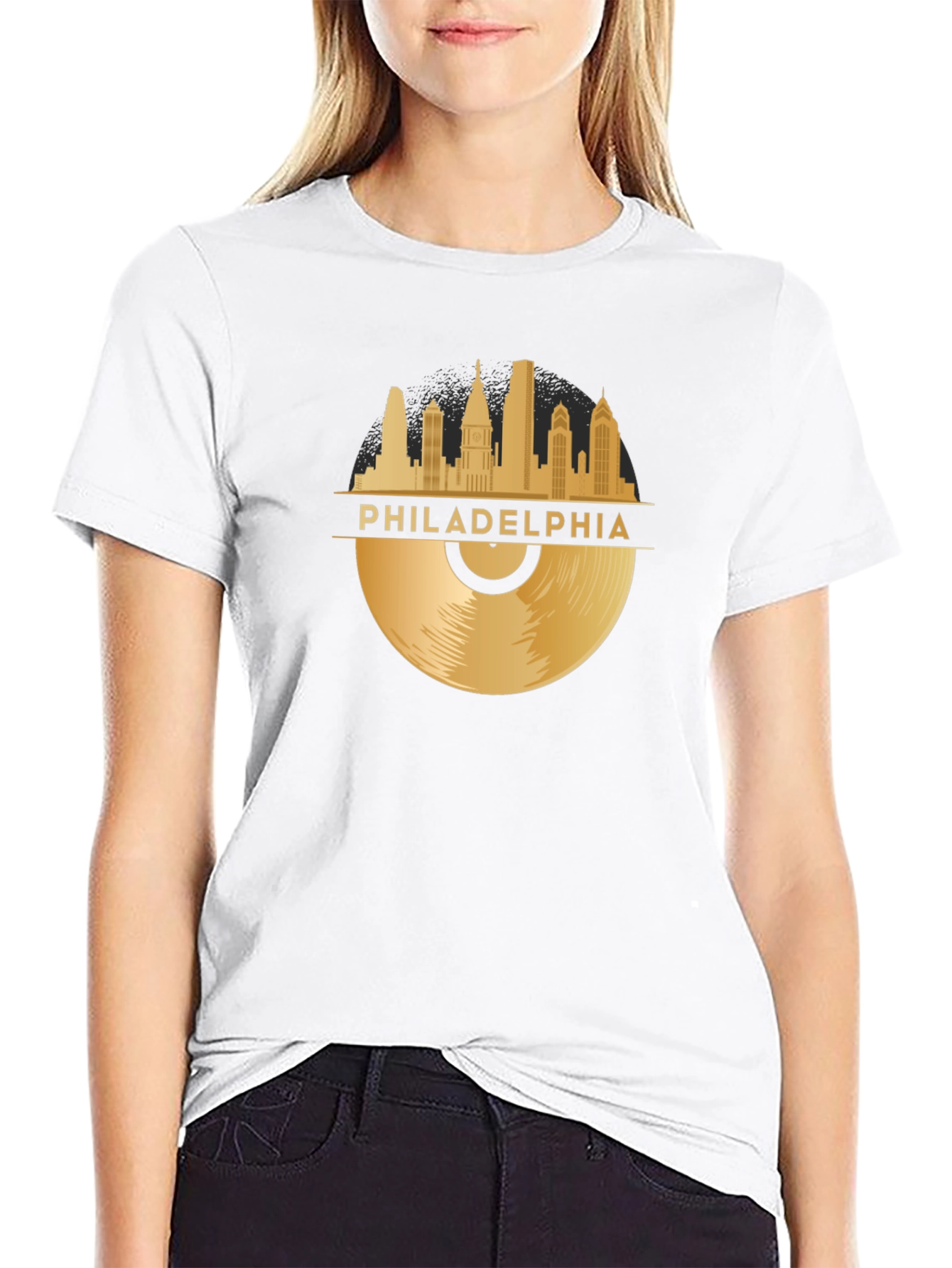 Philadelphia Skyline Record T-Shirt