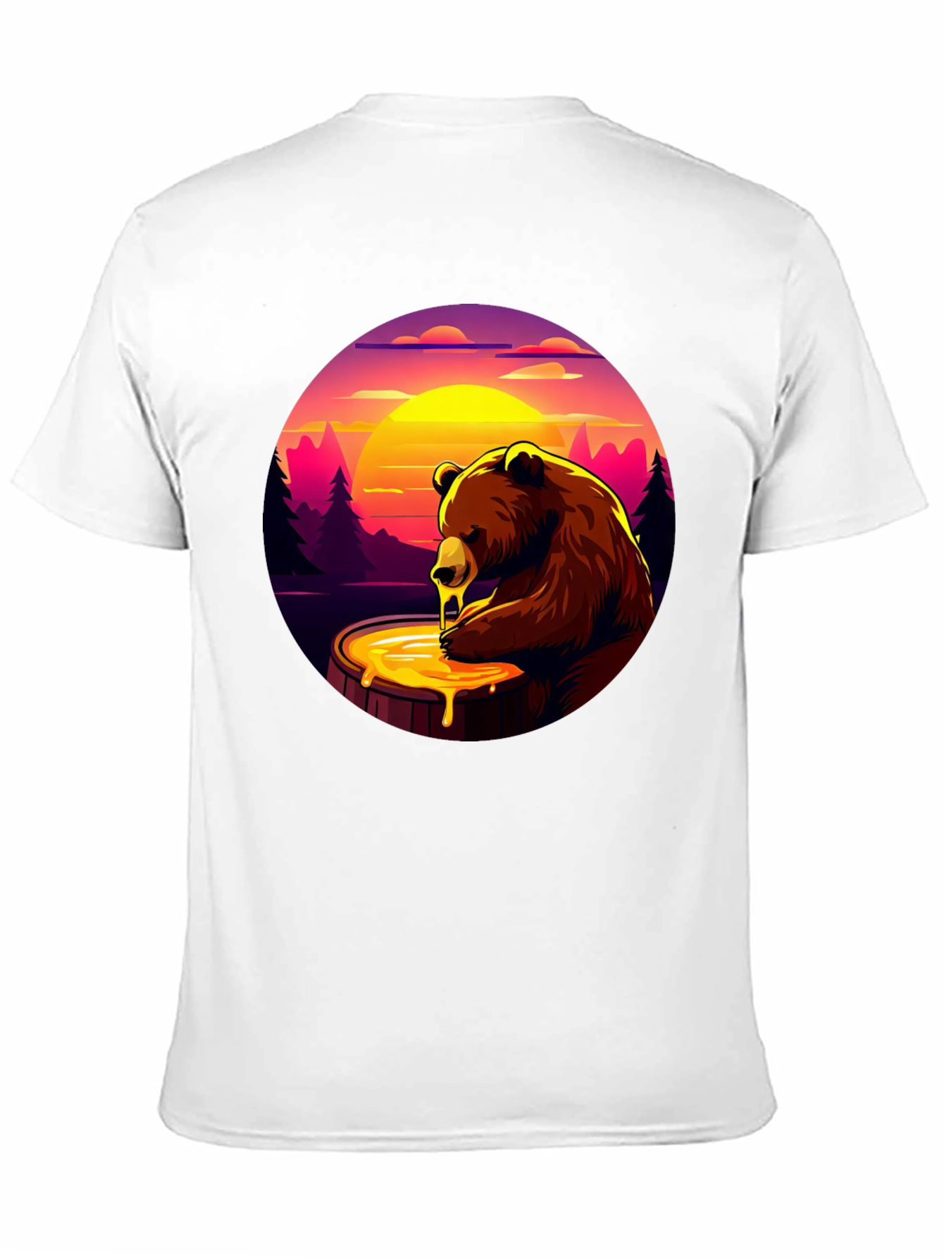 Honey Bear Graphic T-Shirt - Black