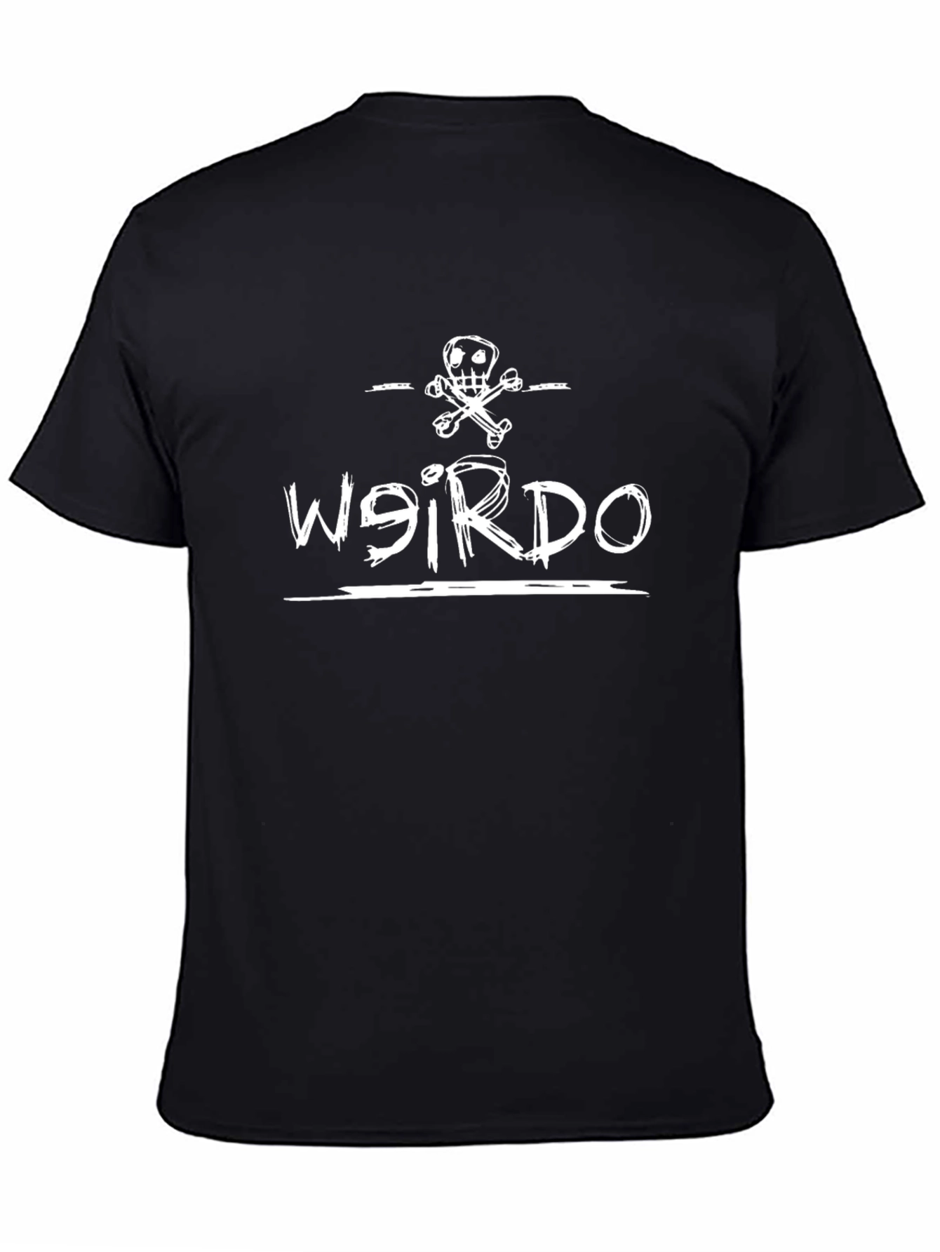 Weirdo Graphic Print T-Shirt - Black Cotton Tee