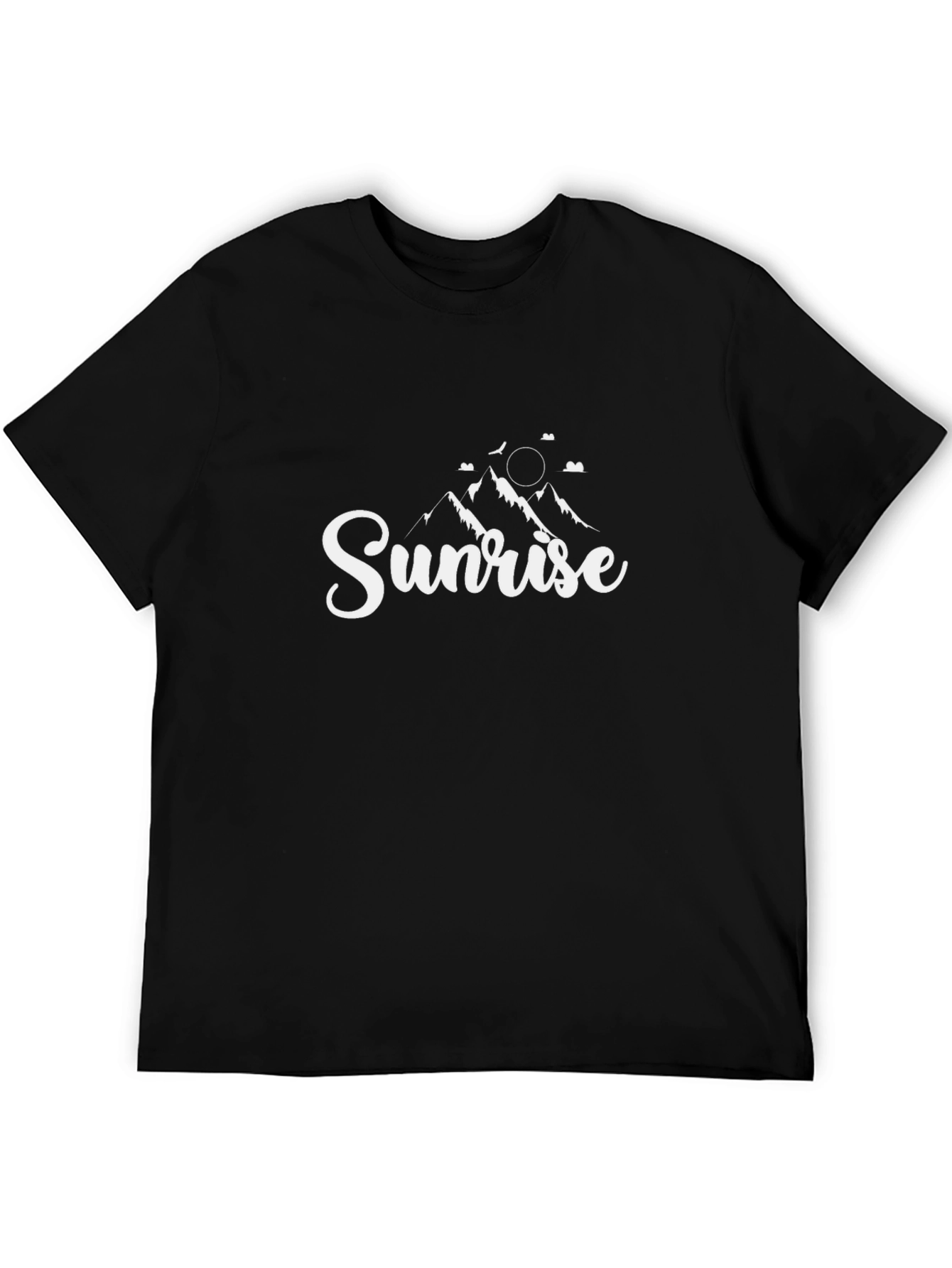 Sunrise Graphic Print Black T-Shirt