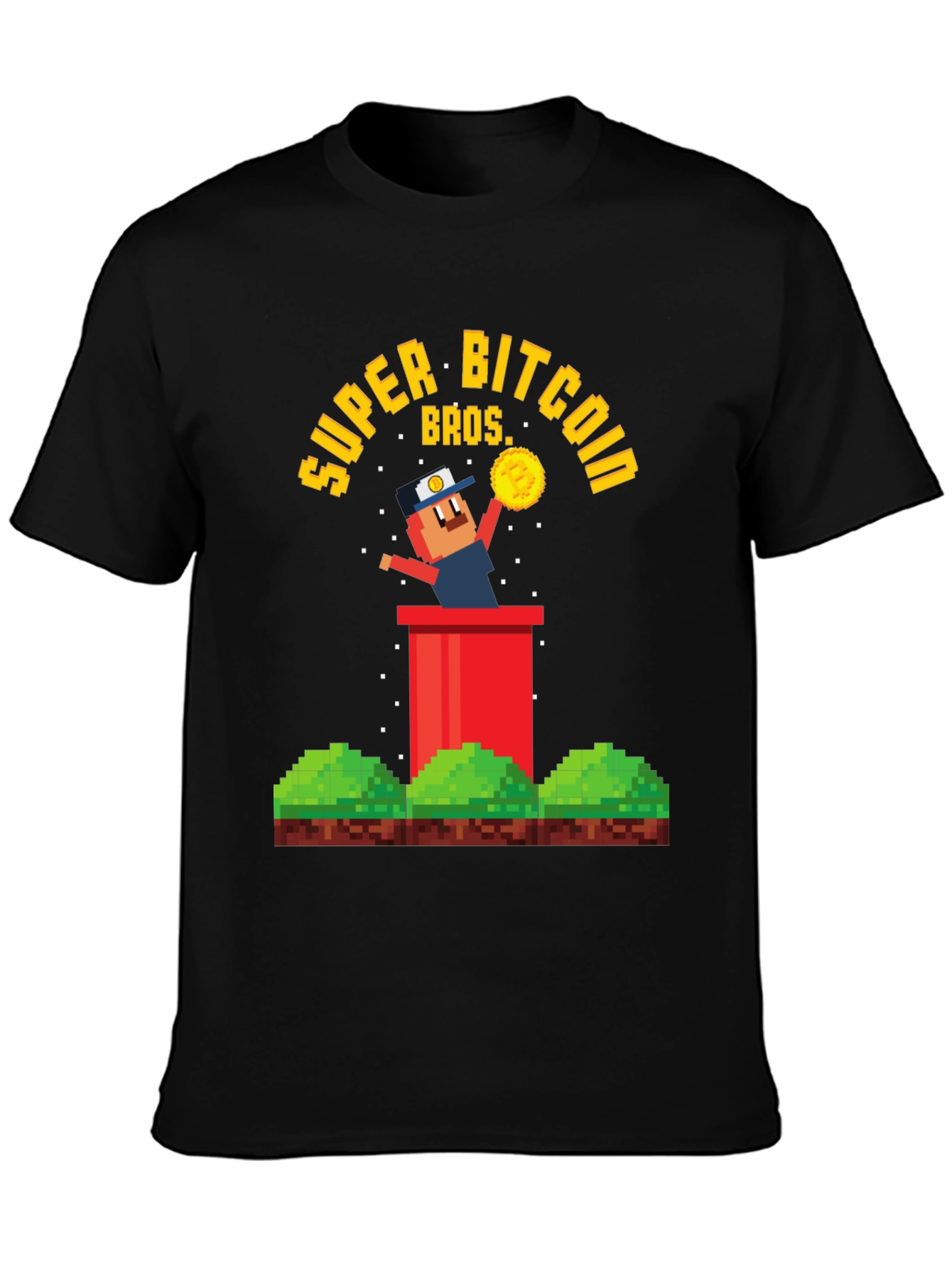 Super Bitcoin Bros T-Shirt - Crypto Gamer Tee
