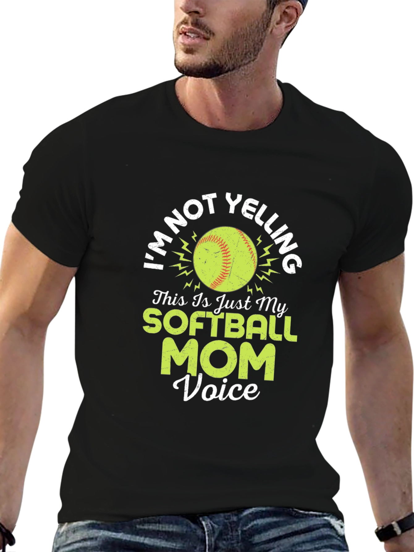 Softball Mom Voice Graphic T-Shirt