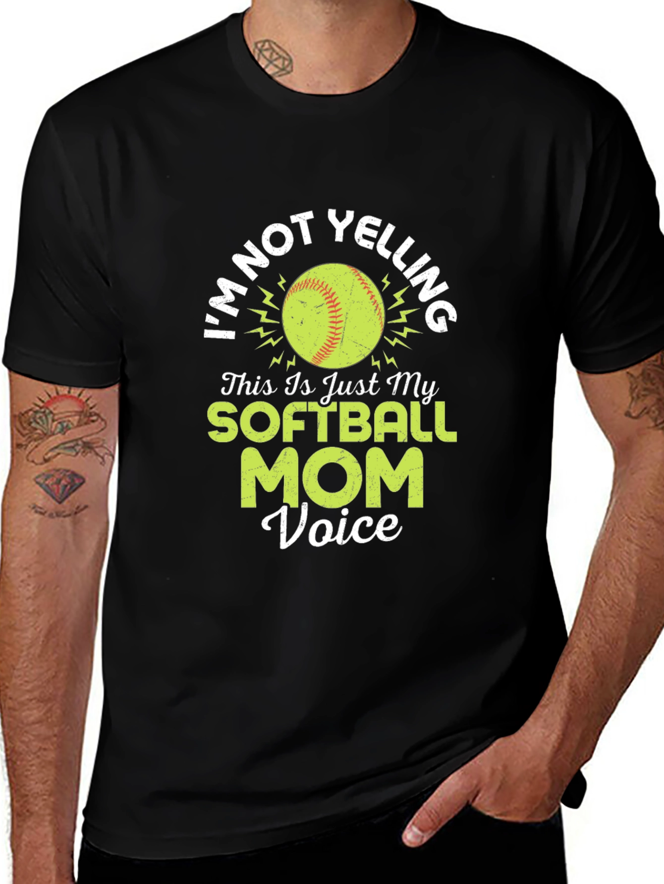 Softball Mom Voice Graphic T-Shirt