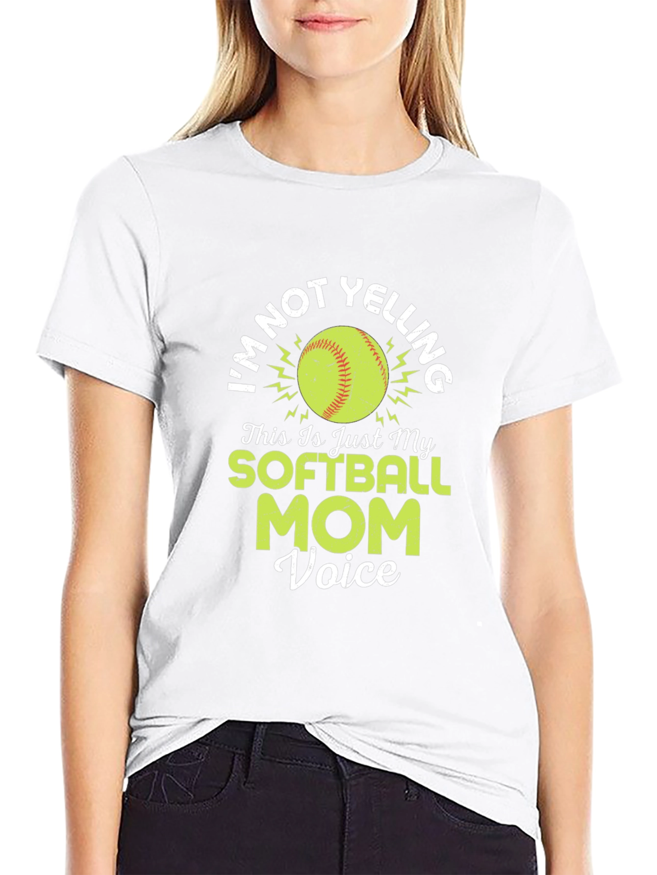 Softball Mom Voice Graphic T-Shirt
