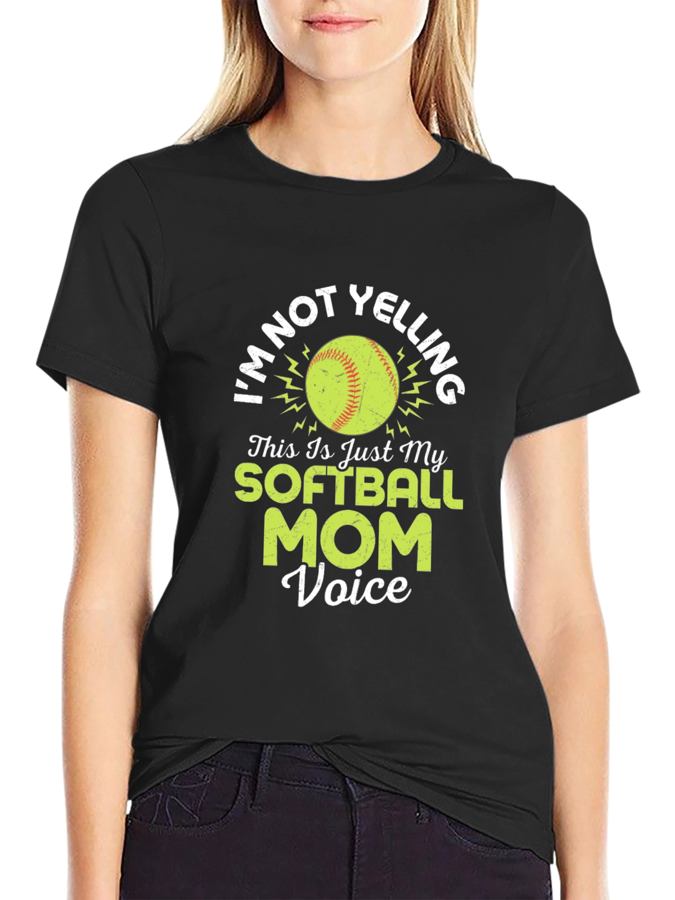 Softball Mom Voice Graphic T-Shirt