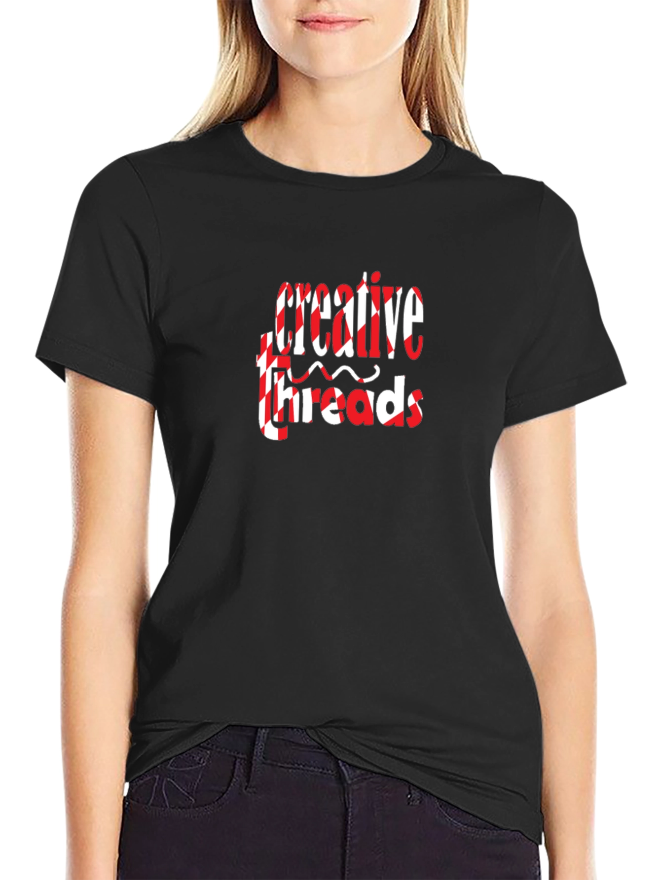 Creative Threads Black Graphic Tee