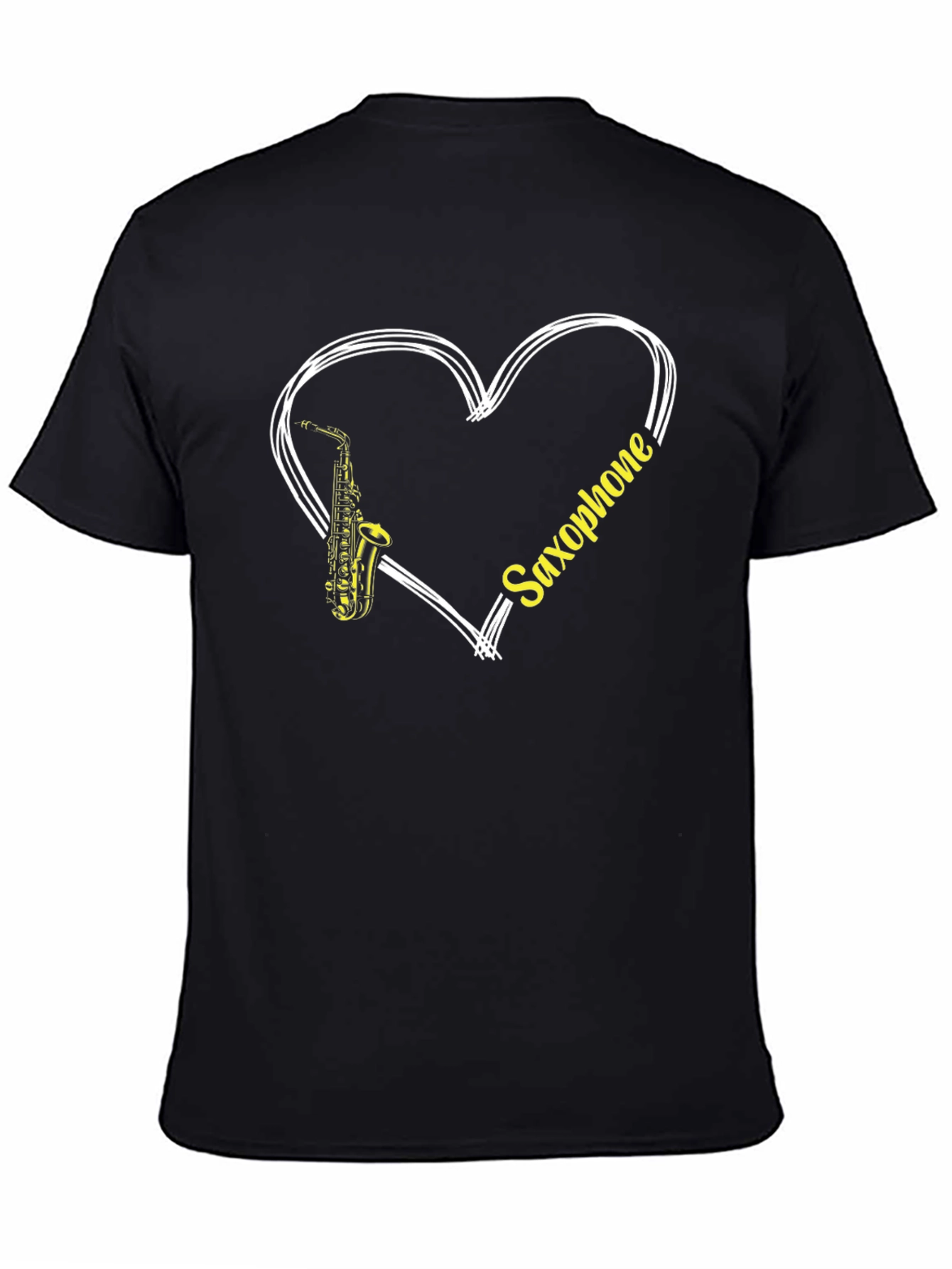 Saxophone Heart T-Shirt - Music Lover Tee