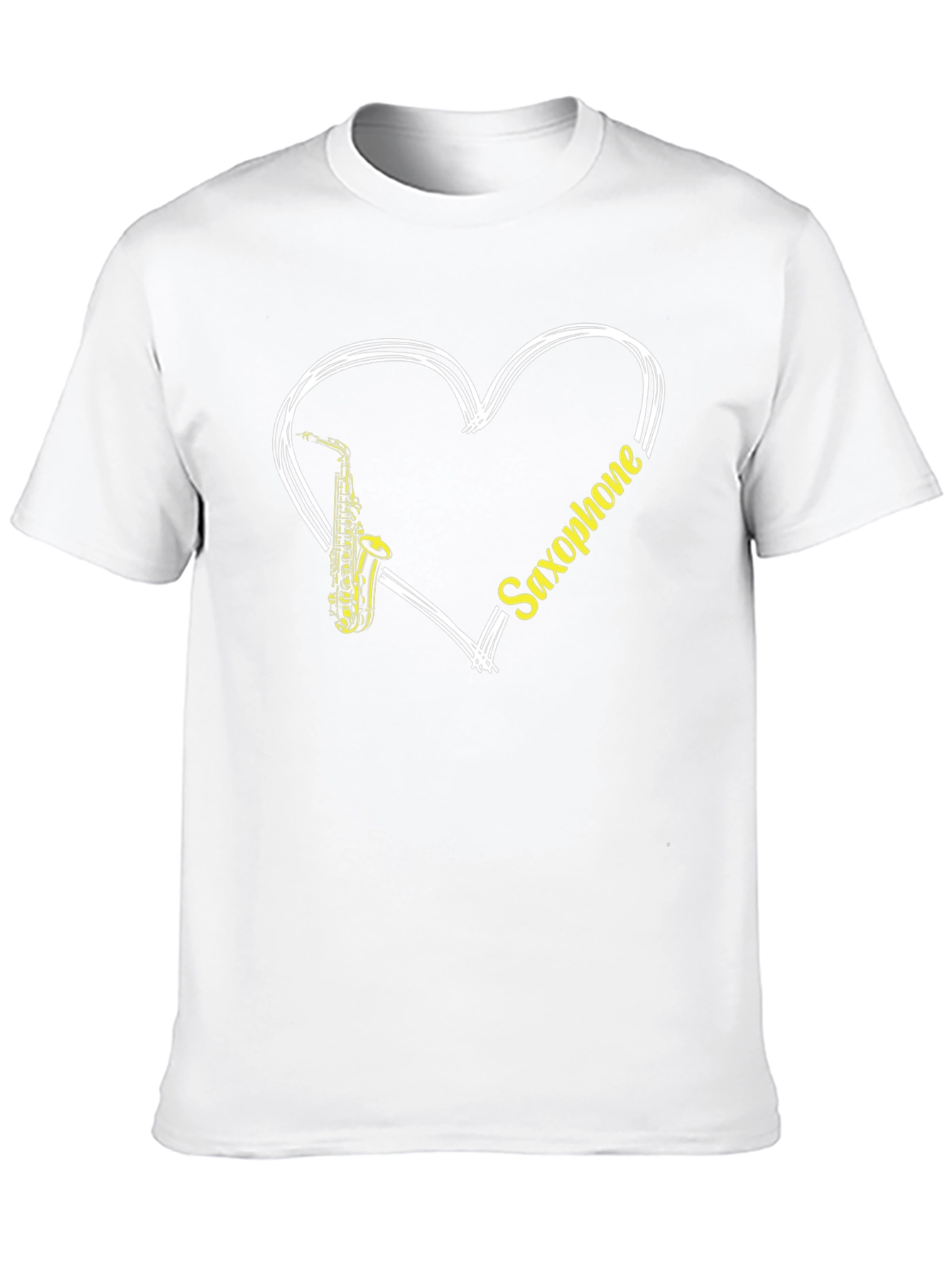Saxophone Heart T-Shirt - Music Lover Tee