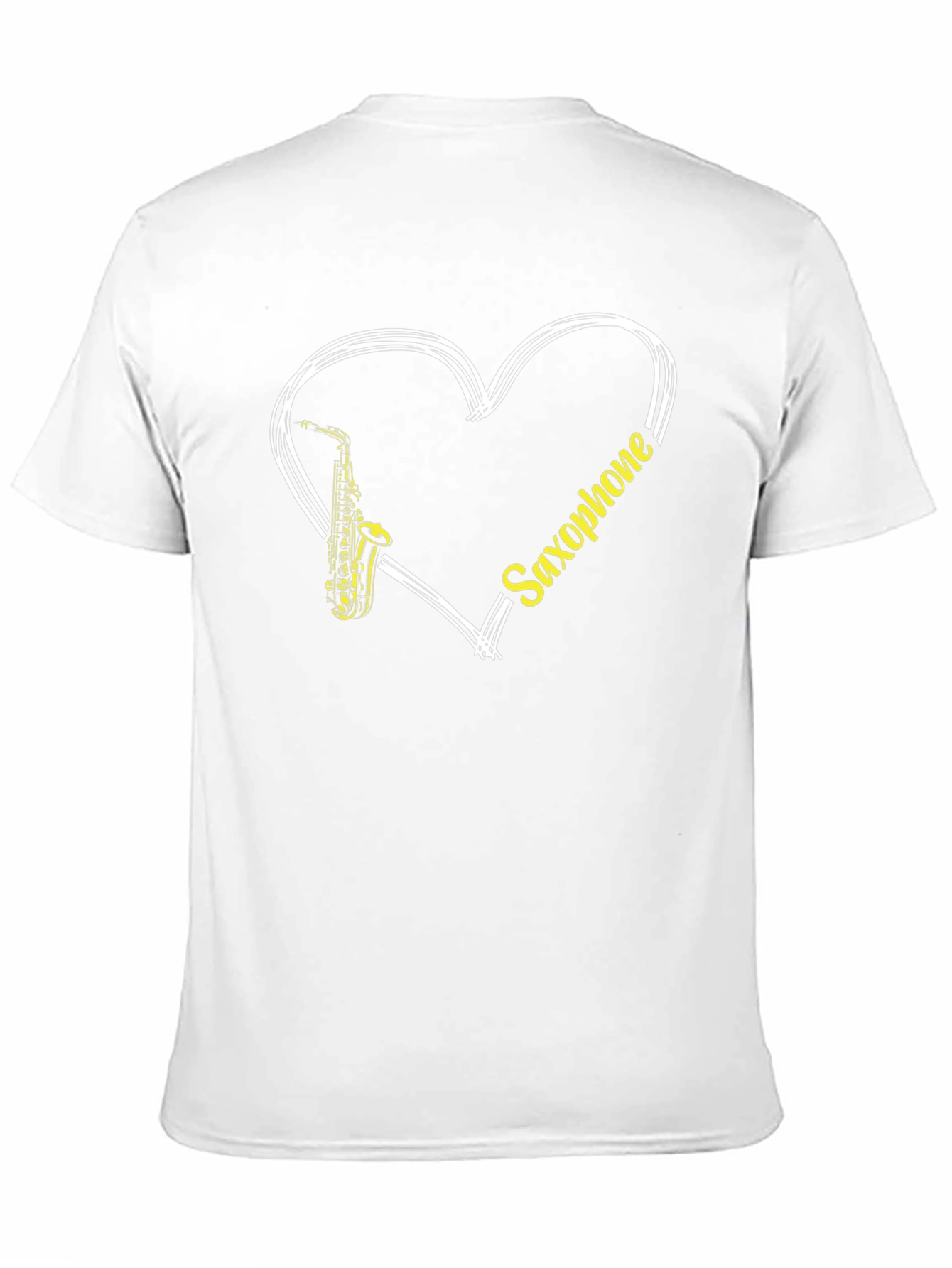 Saxophone Heart T-Shirt - Music Lover Tee