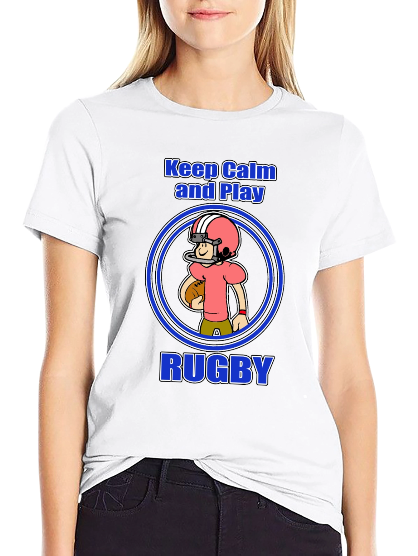 Keep Calm and Play Rugby Graphic Tee