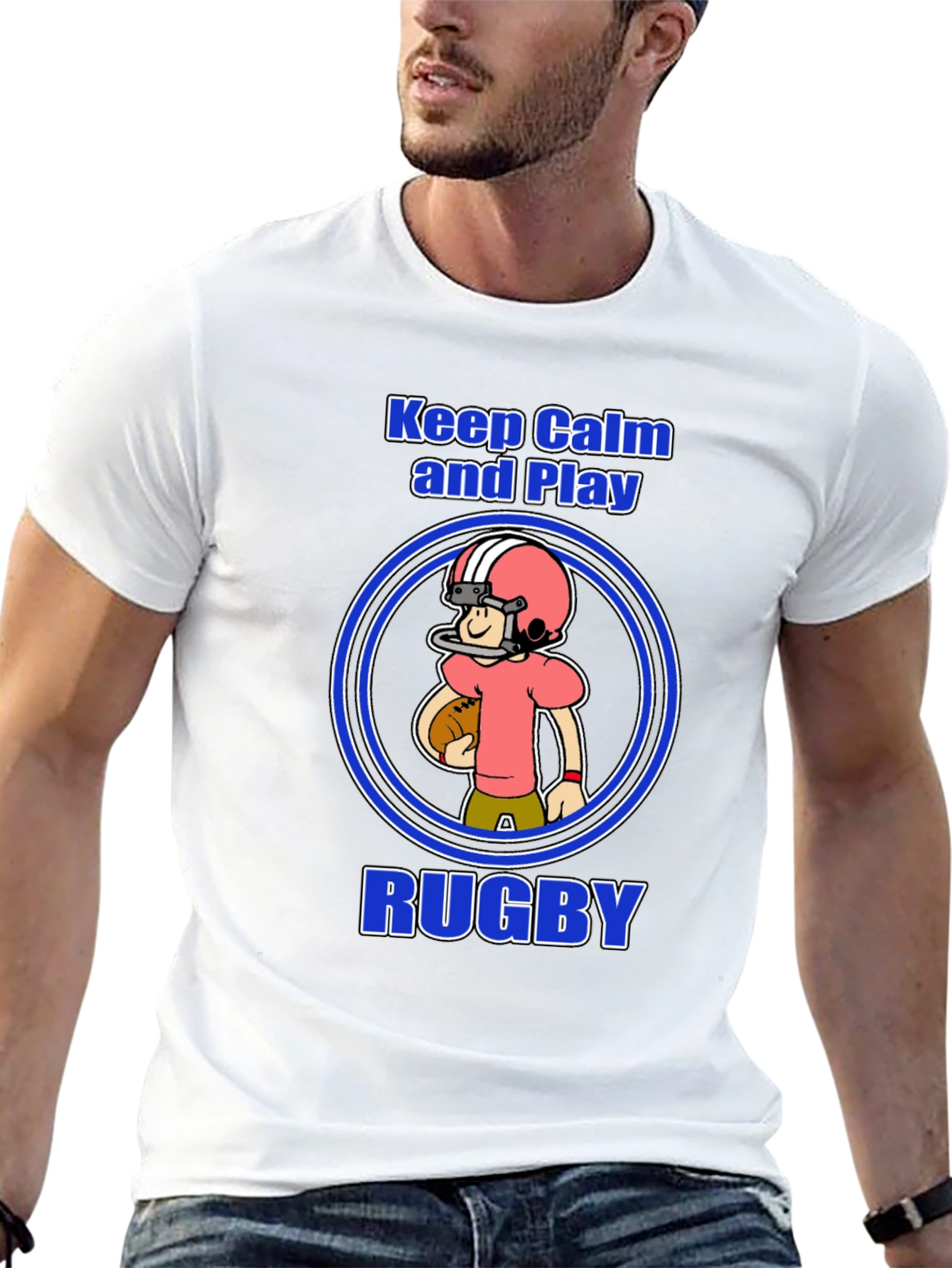 Keep Calm and Play Rugby Graphic Tee