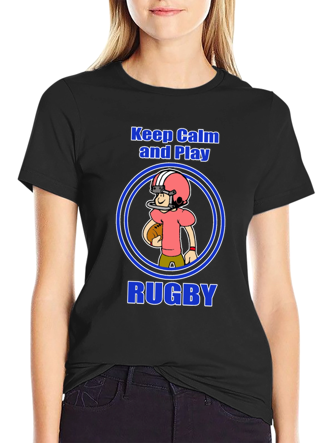 Keep Calm and Play Rugby Graphic Tee