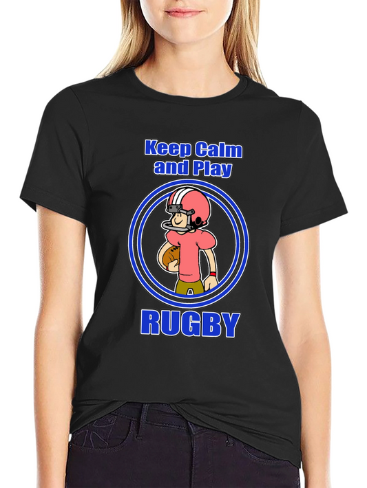 Keep Calm and Play Rugby Graphic Tee
