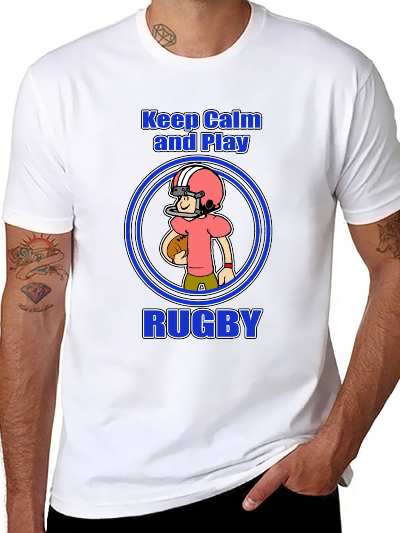 Keep Calm and Play Rugby Graphic Tee