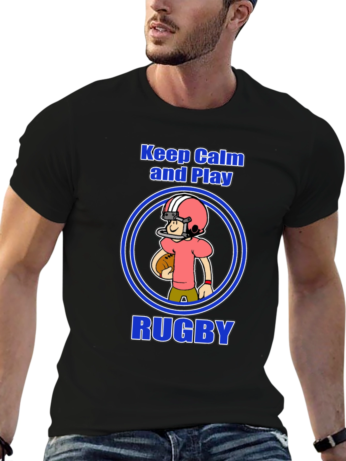 Keep Calm and Play Rugby Graphic Tee