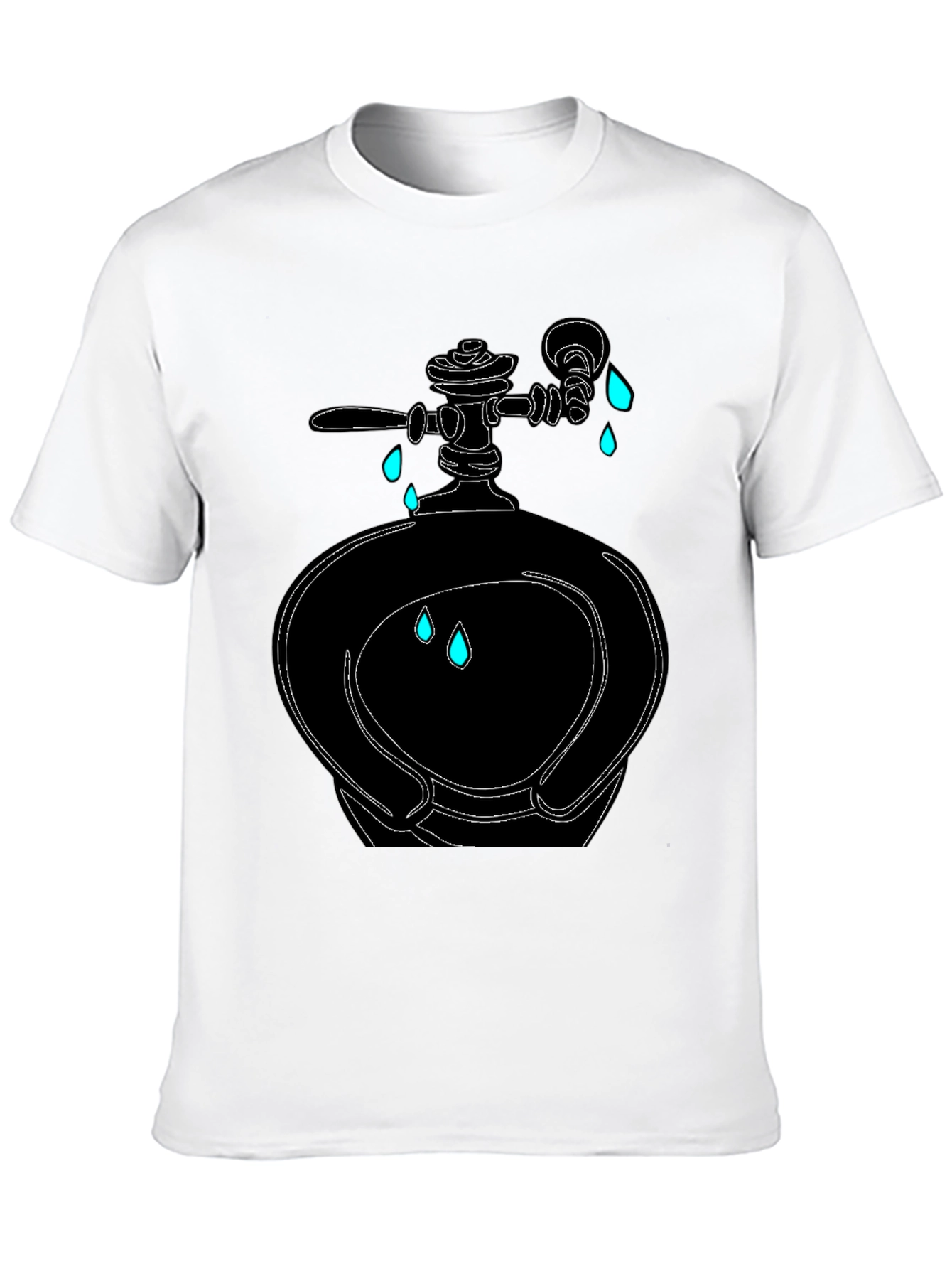 Leaky Urinal Graphic Tee - Mens Black T-Shirt
