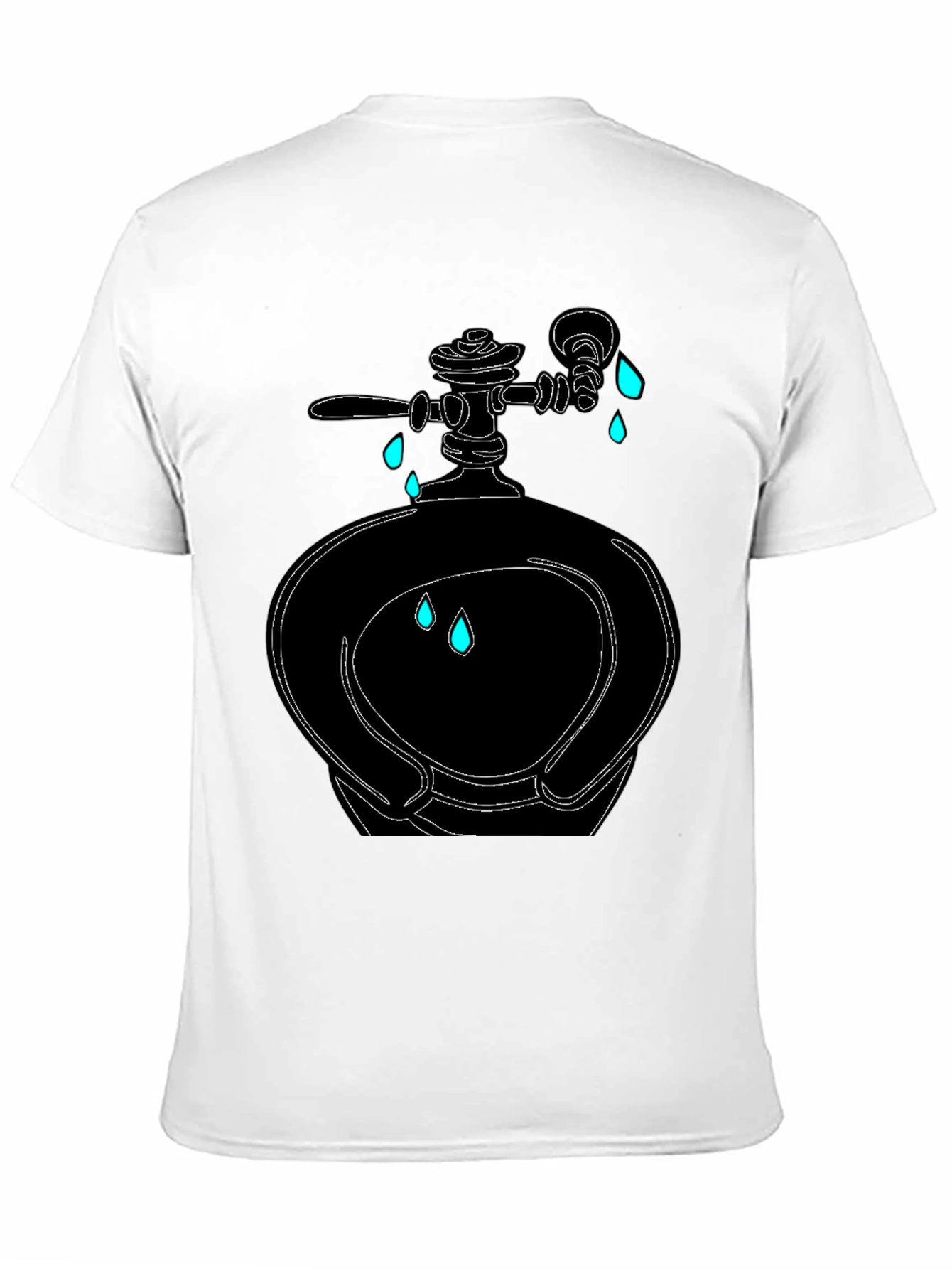 Leaky Urinal Graphic Tee - Mens Black T-Shirt