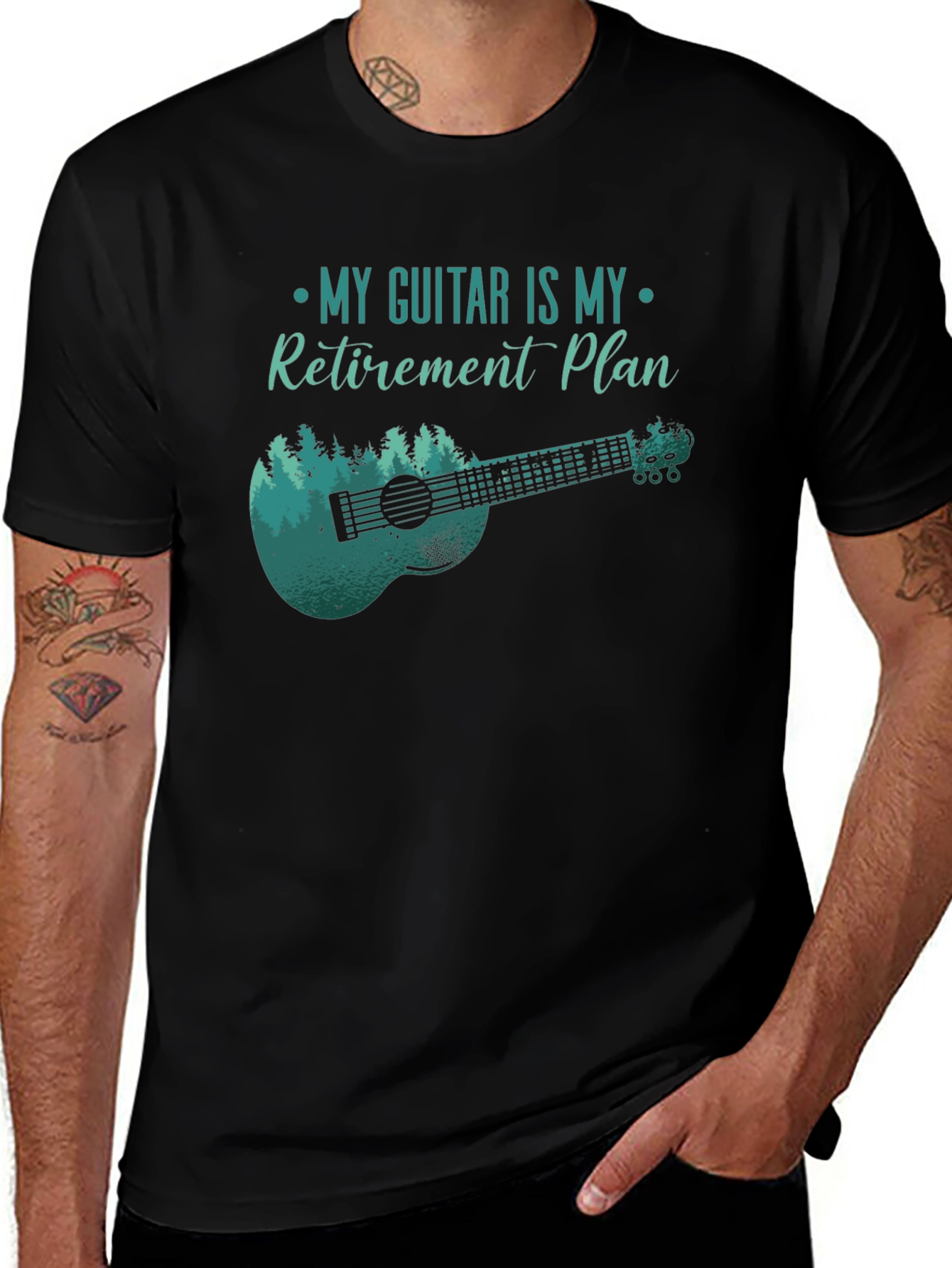 Guitar Retirement Plan Tee - Musicians Gift
