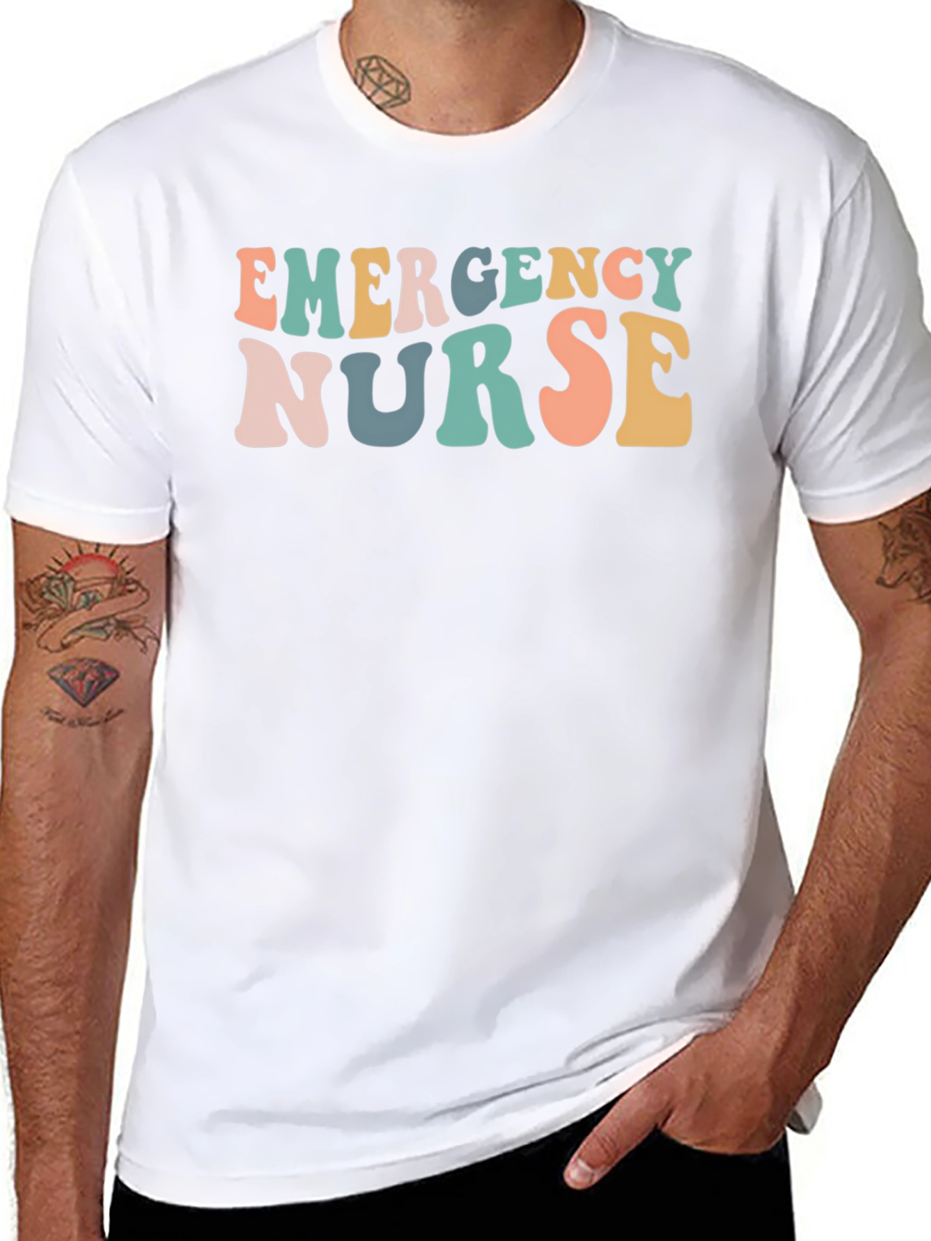 Emergency Nurse Retro Style Graphic Tee