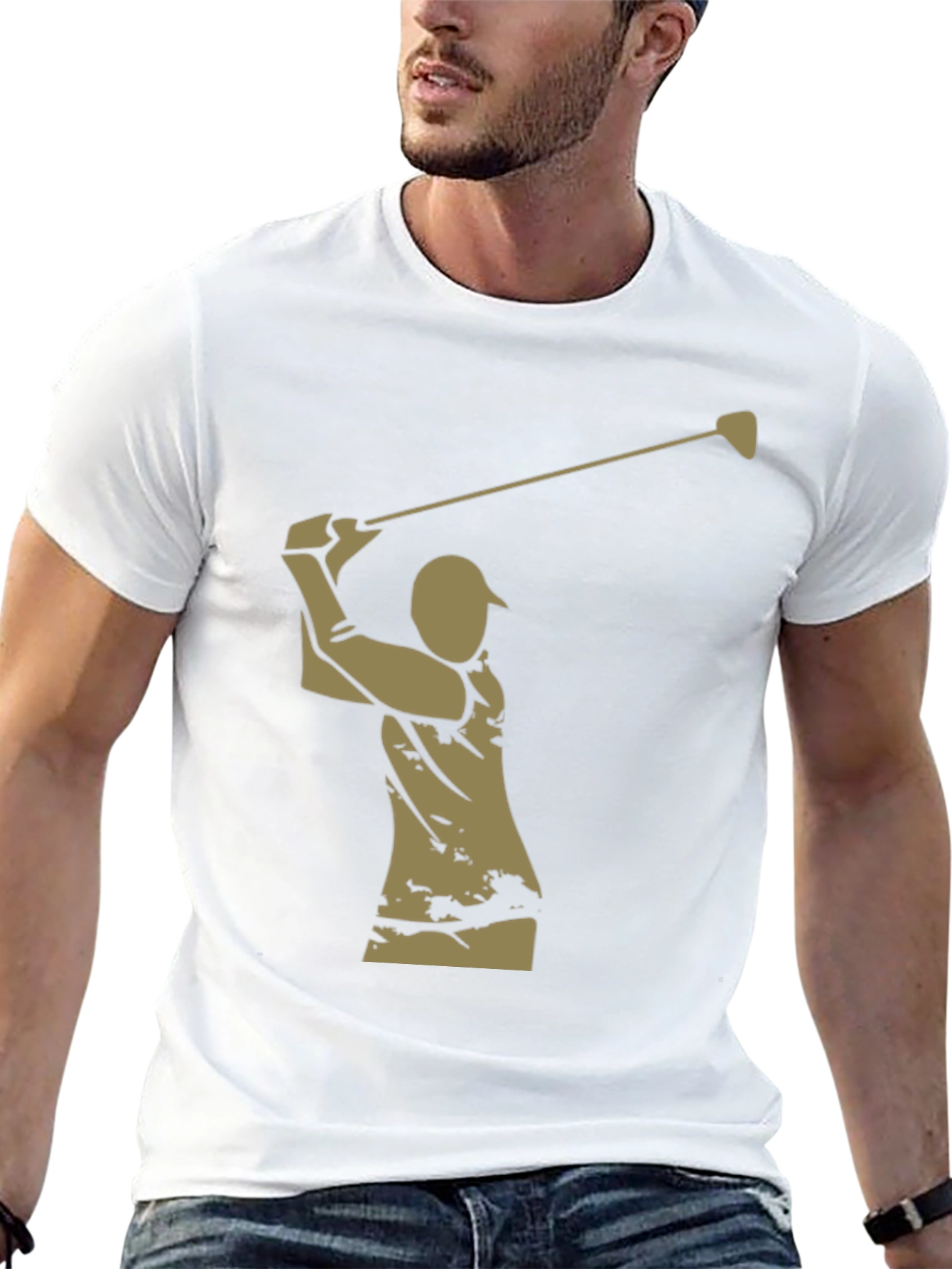 Golf Swing Graphic Tee - Stylish Golfer T-Shirt