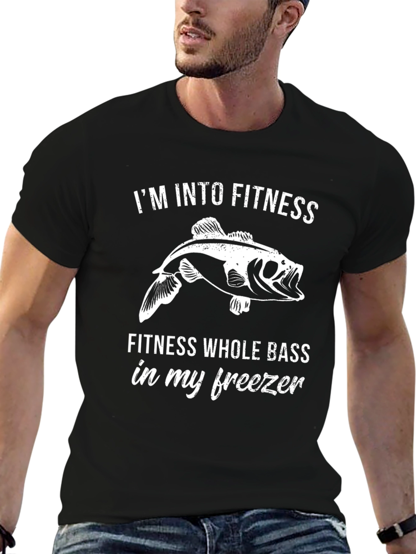 Fitness Whole Bass T-Shirt - Funny Fishing Tee