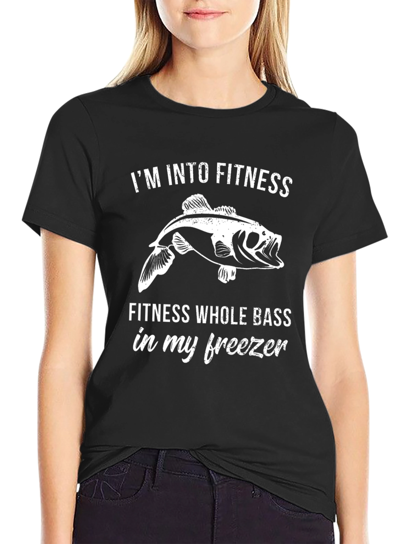 Fitness Whole Bass T-Shirt - Funny Fishing Tee
