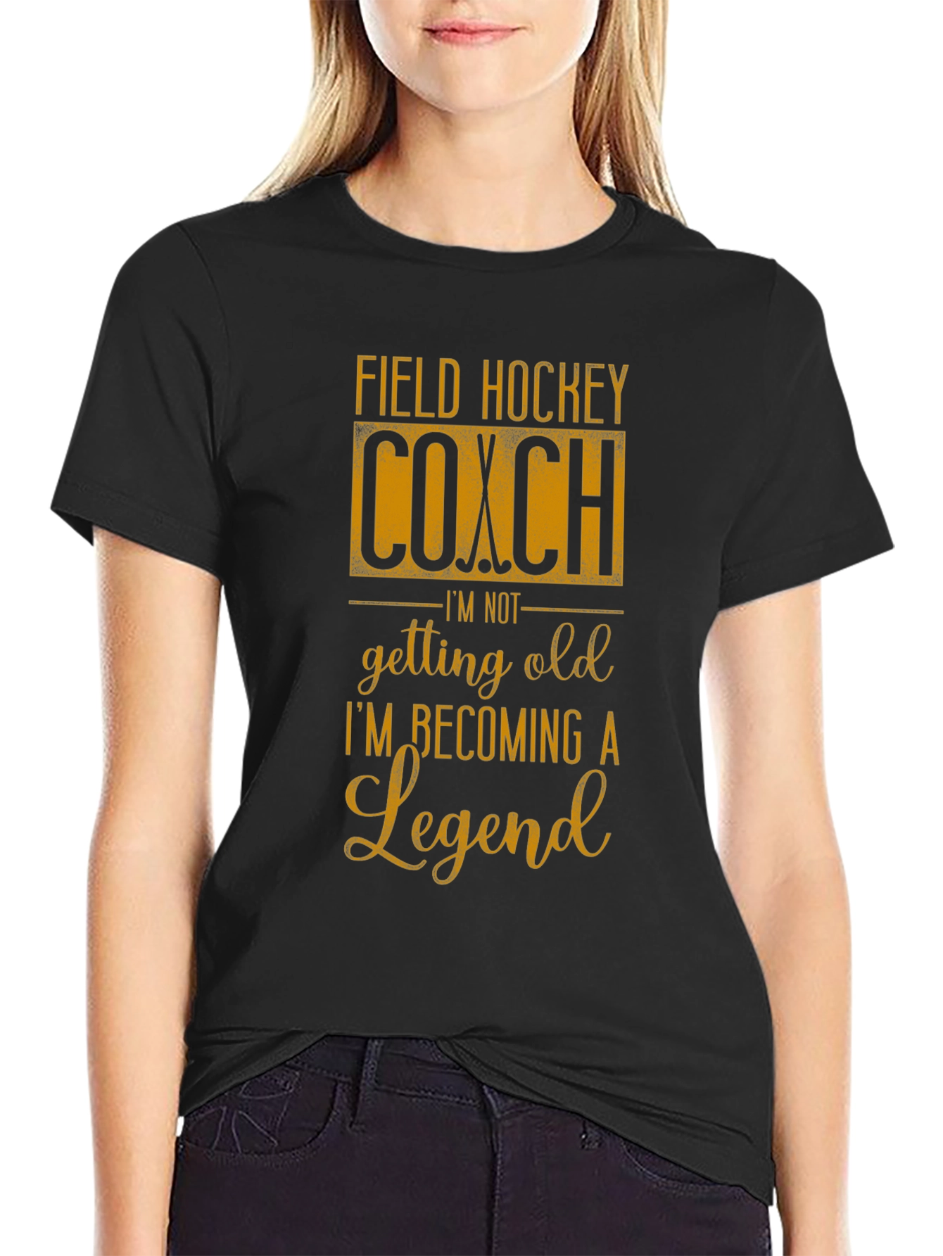 Field Hockey Coach Legend Graphic T-Shirt