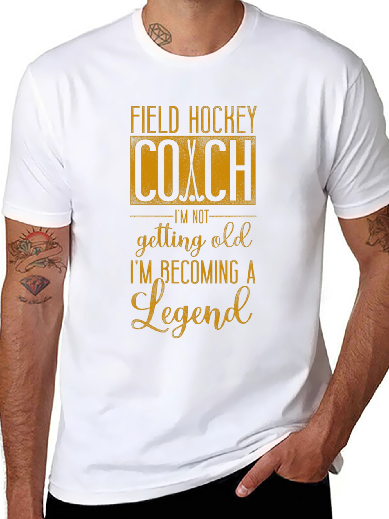 Field Hockey Coach Legend Graphic T-Shirt