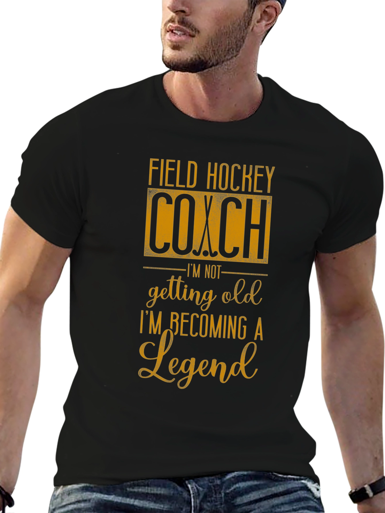 Field Hockey Coach Legend Graphic T-Shirt