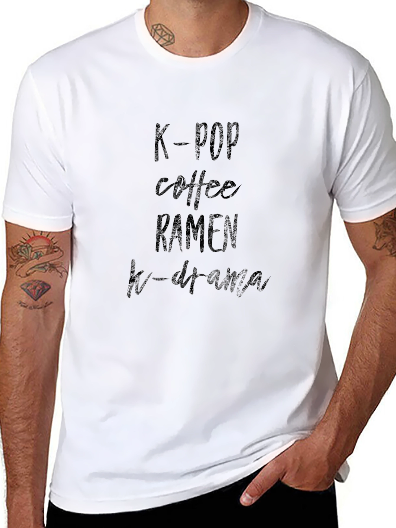 K-Pop Coffee Ramen K-Drama Graphic Tee
