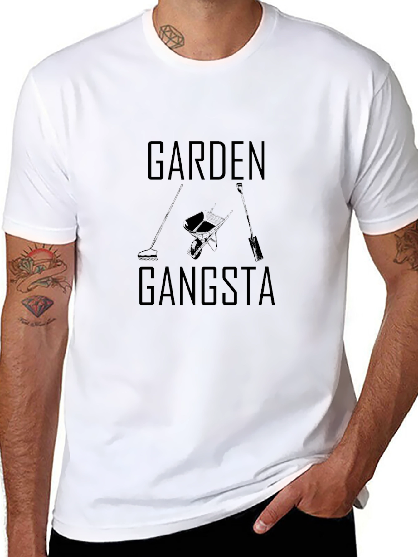 Garden Gangsta Graphic T-Shirt - Black