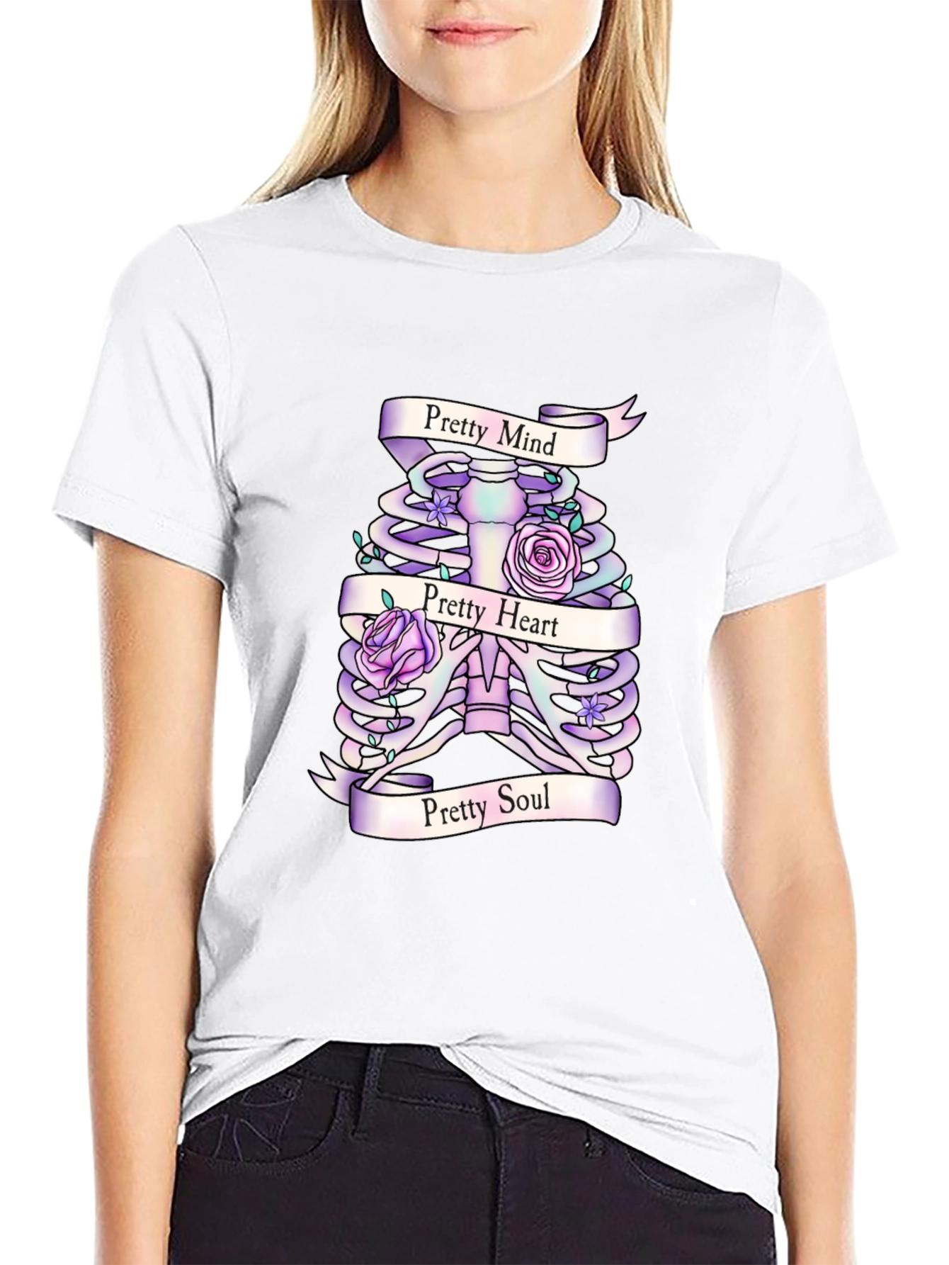 Pretty Mind Heart Soul Ribcage T-Shirt