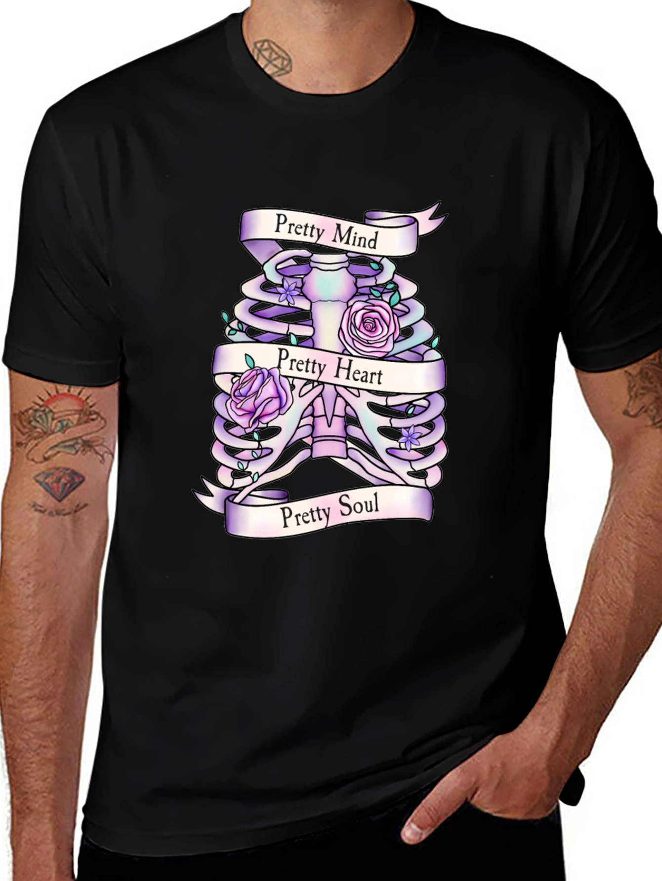 Pretty Mind Heart Soul Ribcage T-Shirt