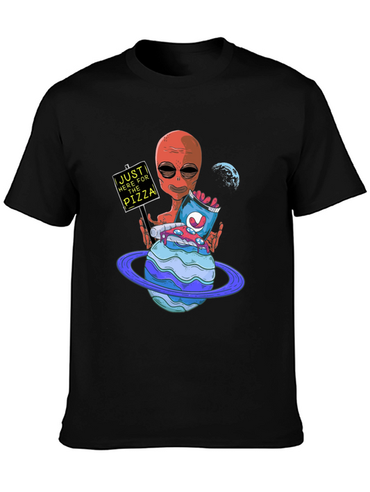 Alien Pizza Lover Graphic Tee