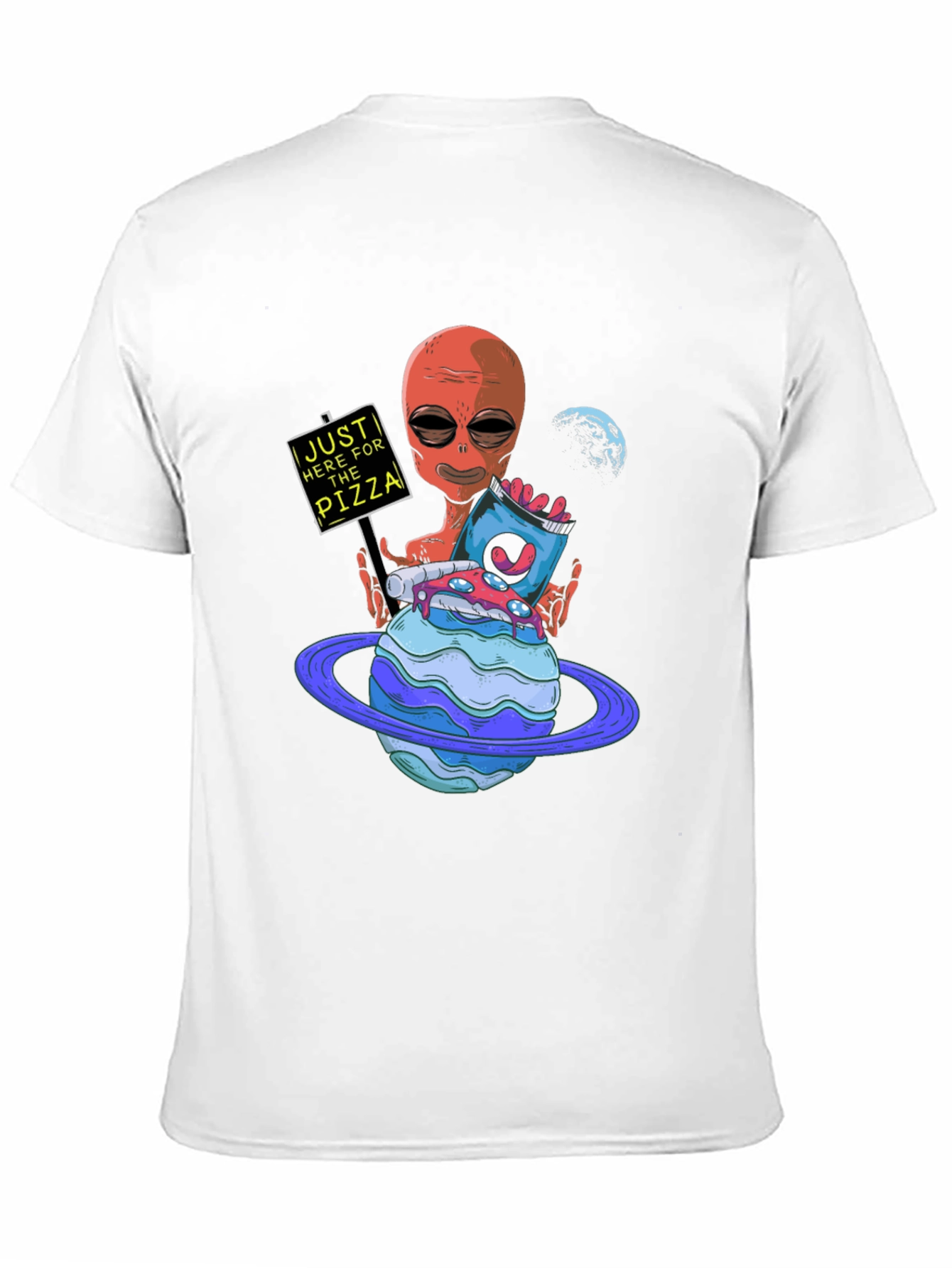 Alien Pizza Lover Graphic Tee