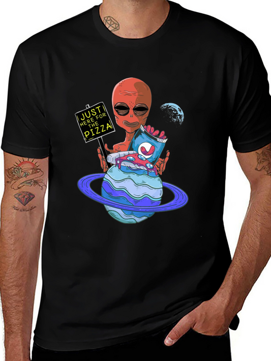 Alien Pizza Lover Graphic Tee