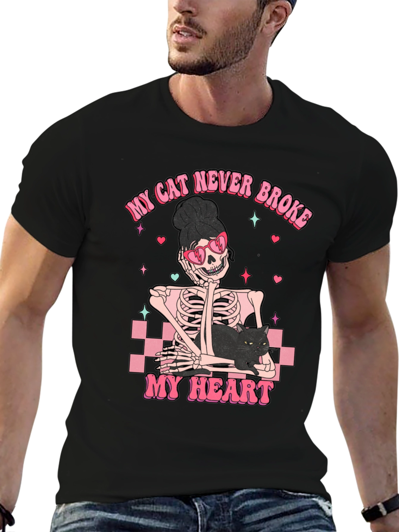My Cat Never Broke My Heart Graphic T-Shirt