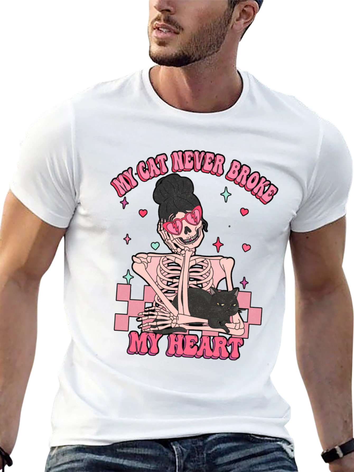 My Cat Never Broke My Heart Graphic T-Shirt