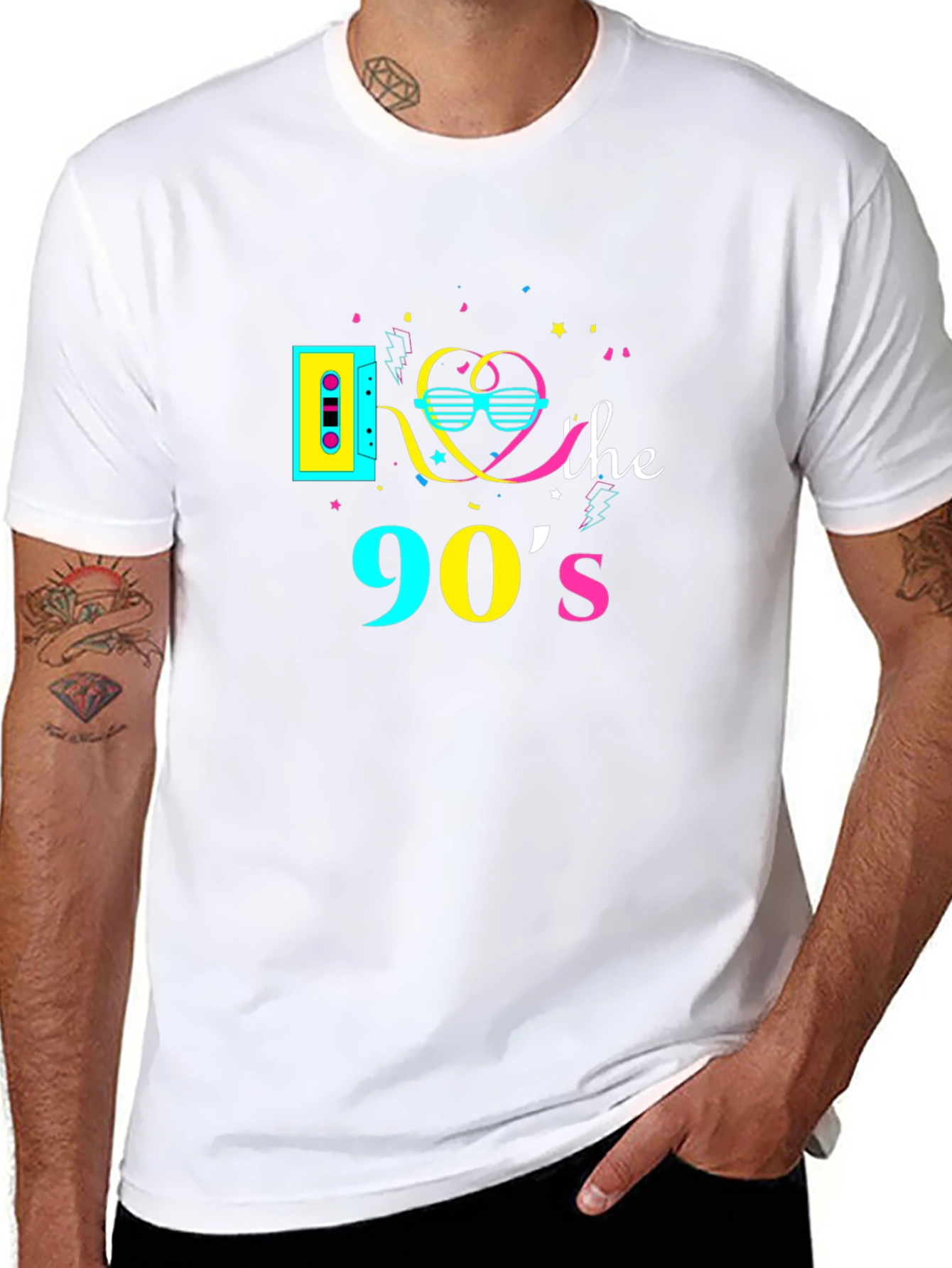 Retro 90s Graphic T-Shirt - Black