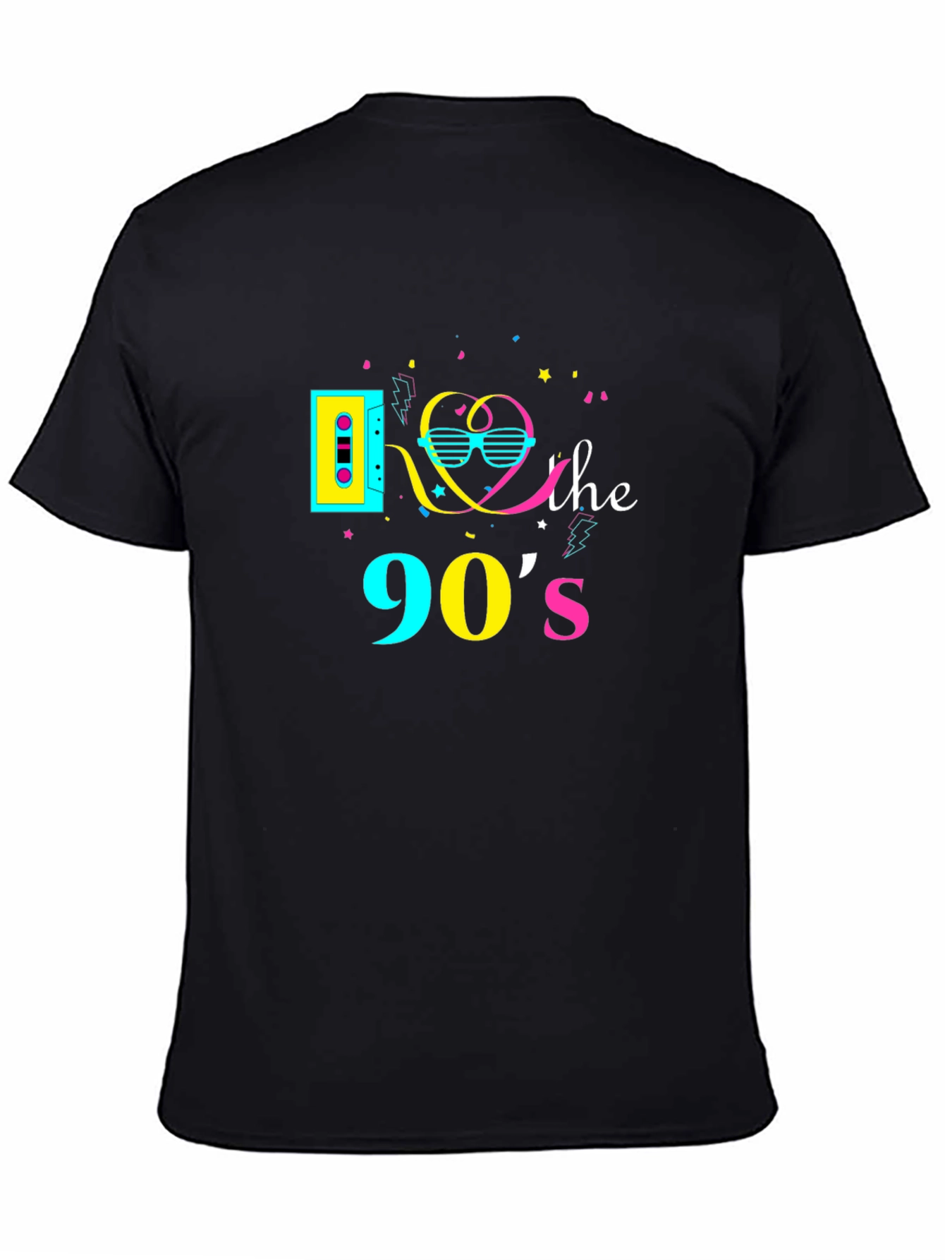 Retro 90s Graphic T-Shirt - Black