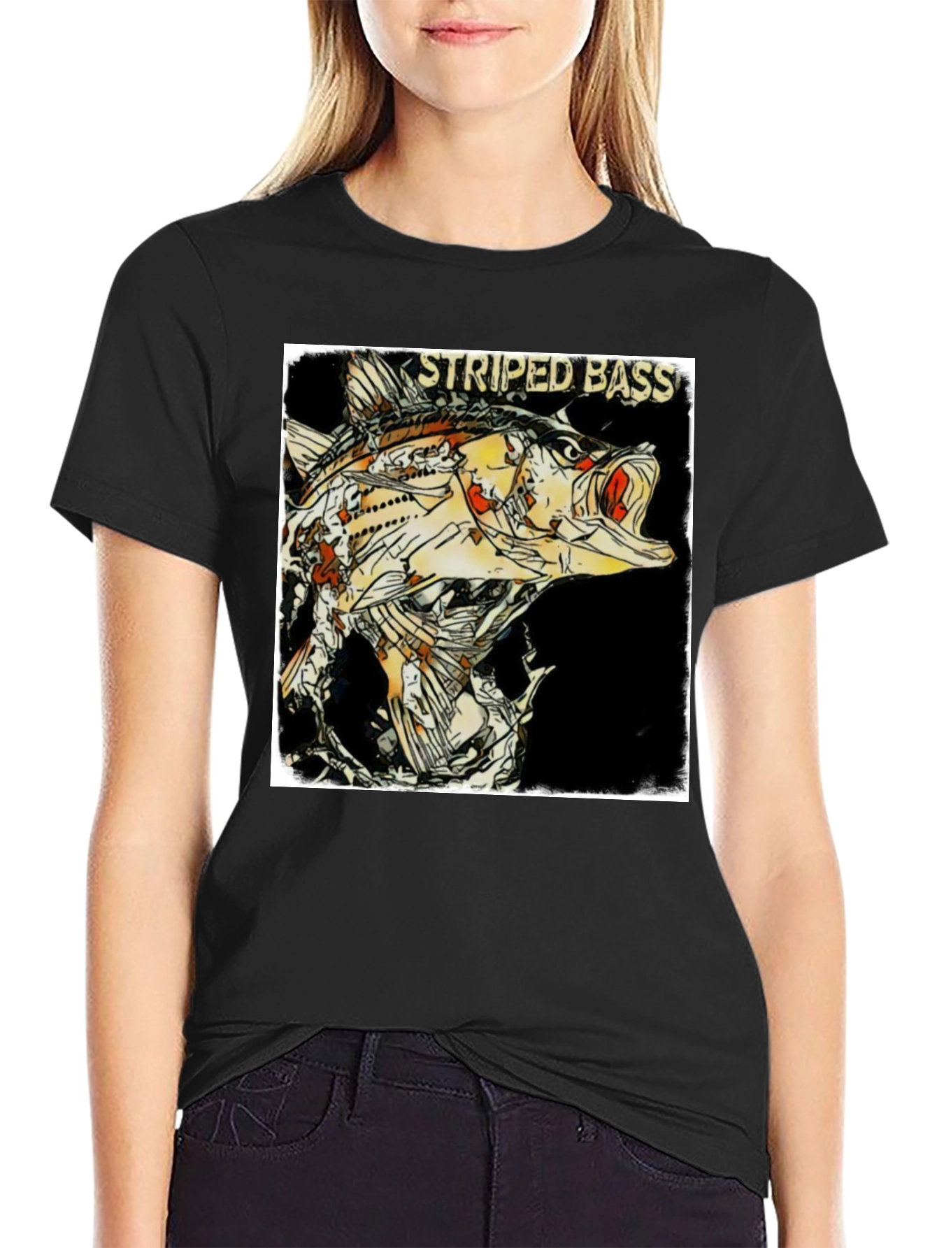 Striped Bass Graphic Print T-Shirt - Anglers Choice