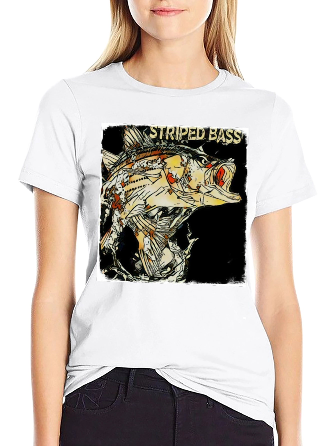 Striped Bass Graphic Print T-Shirt - Anglers Choice