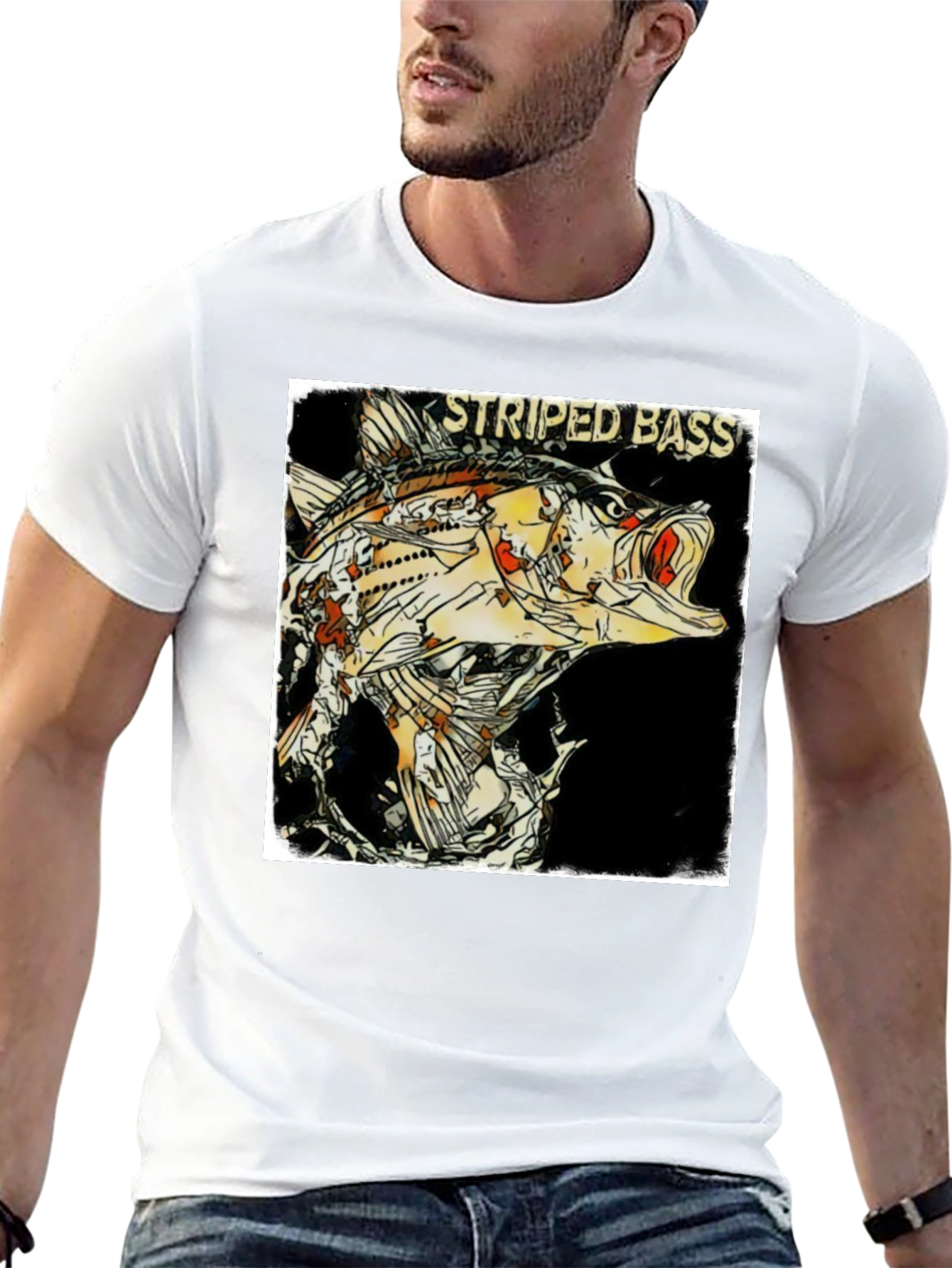 Striped Bass Graphic Print T-Shirt - Anglers Choice