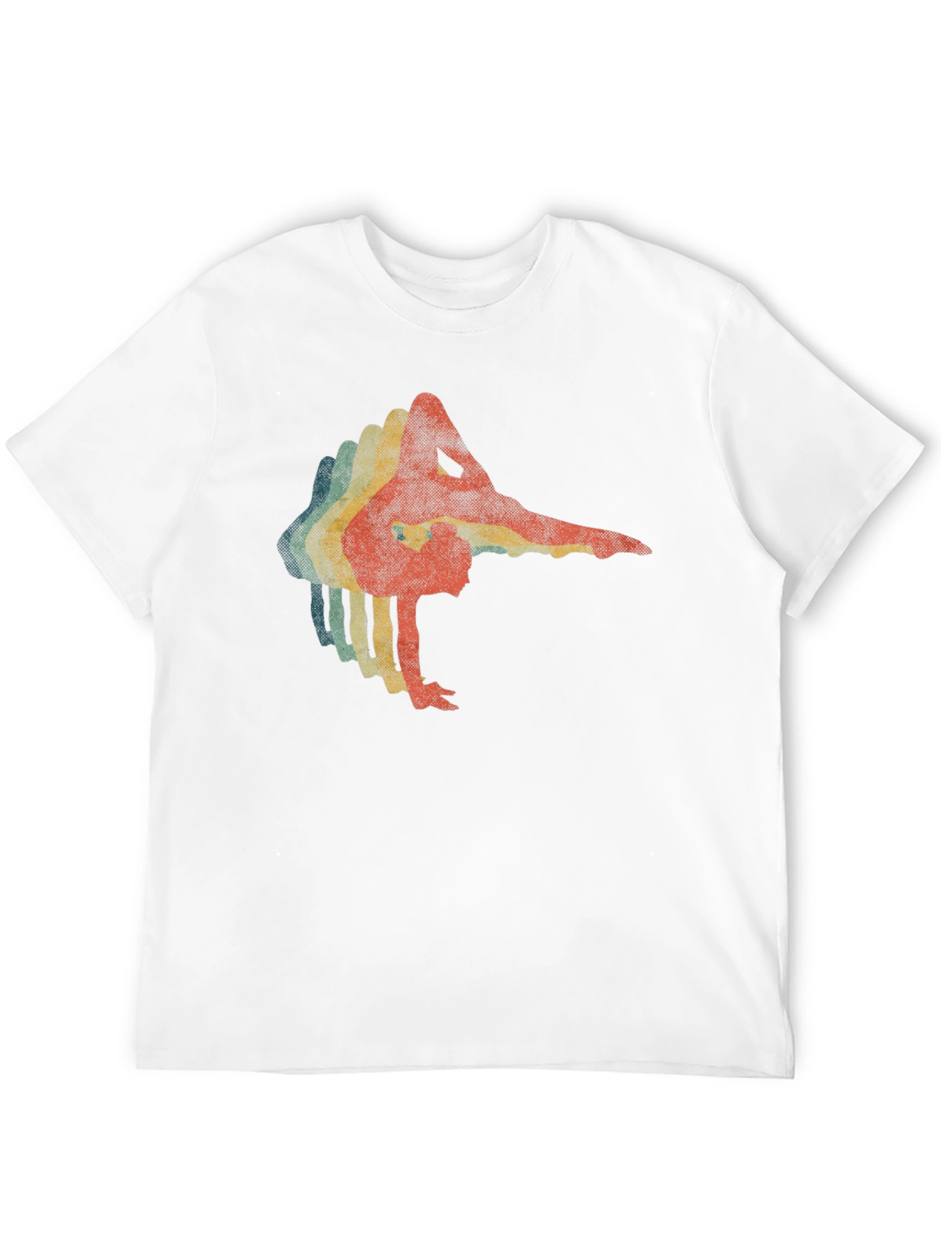 Retro Gymnast Graphic Black T-Shirt