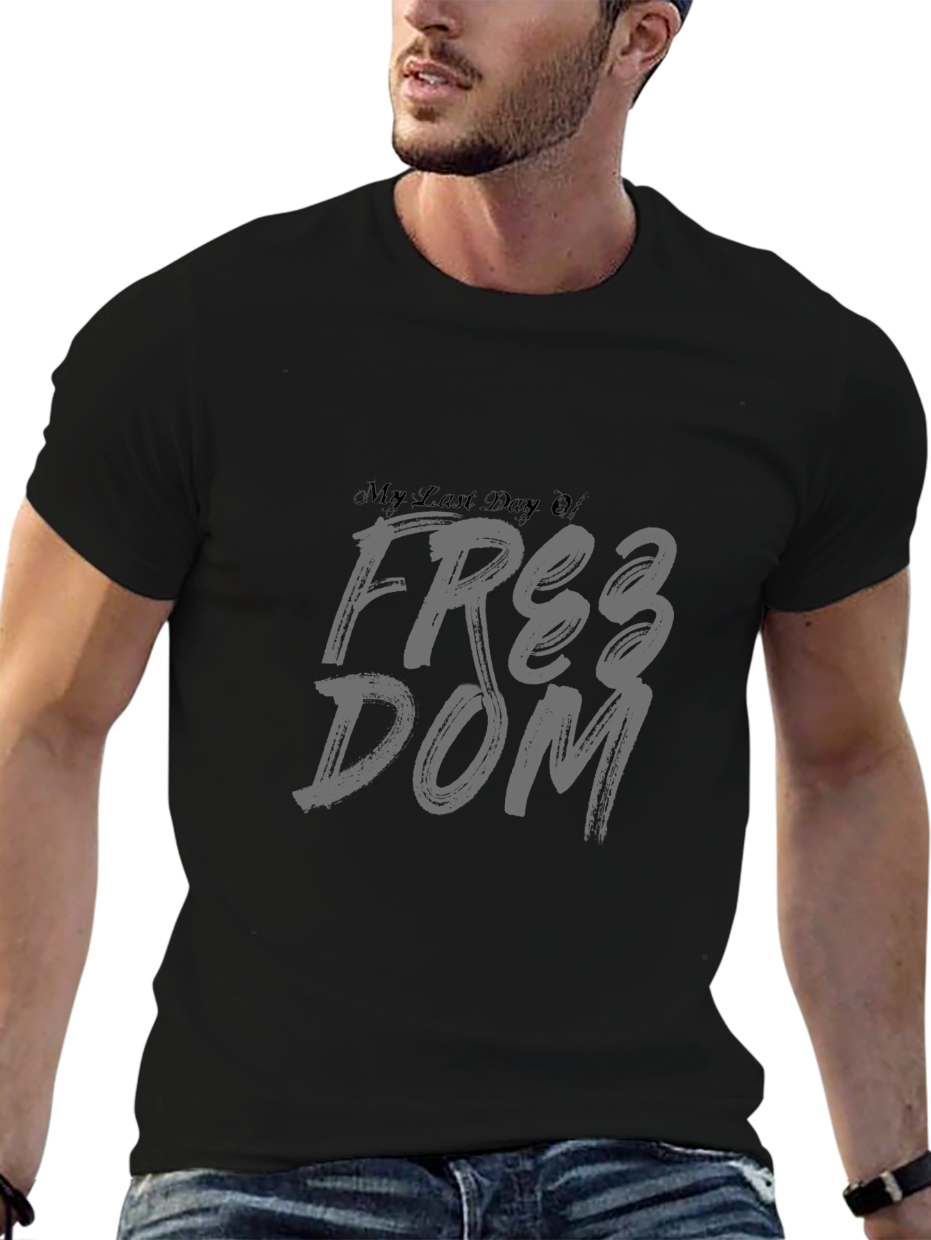 My Last Day Of Freedom Black Graphic Tee
