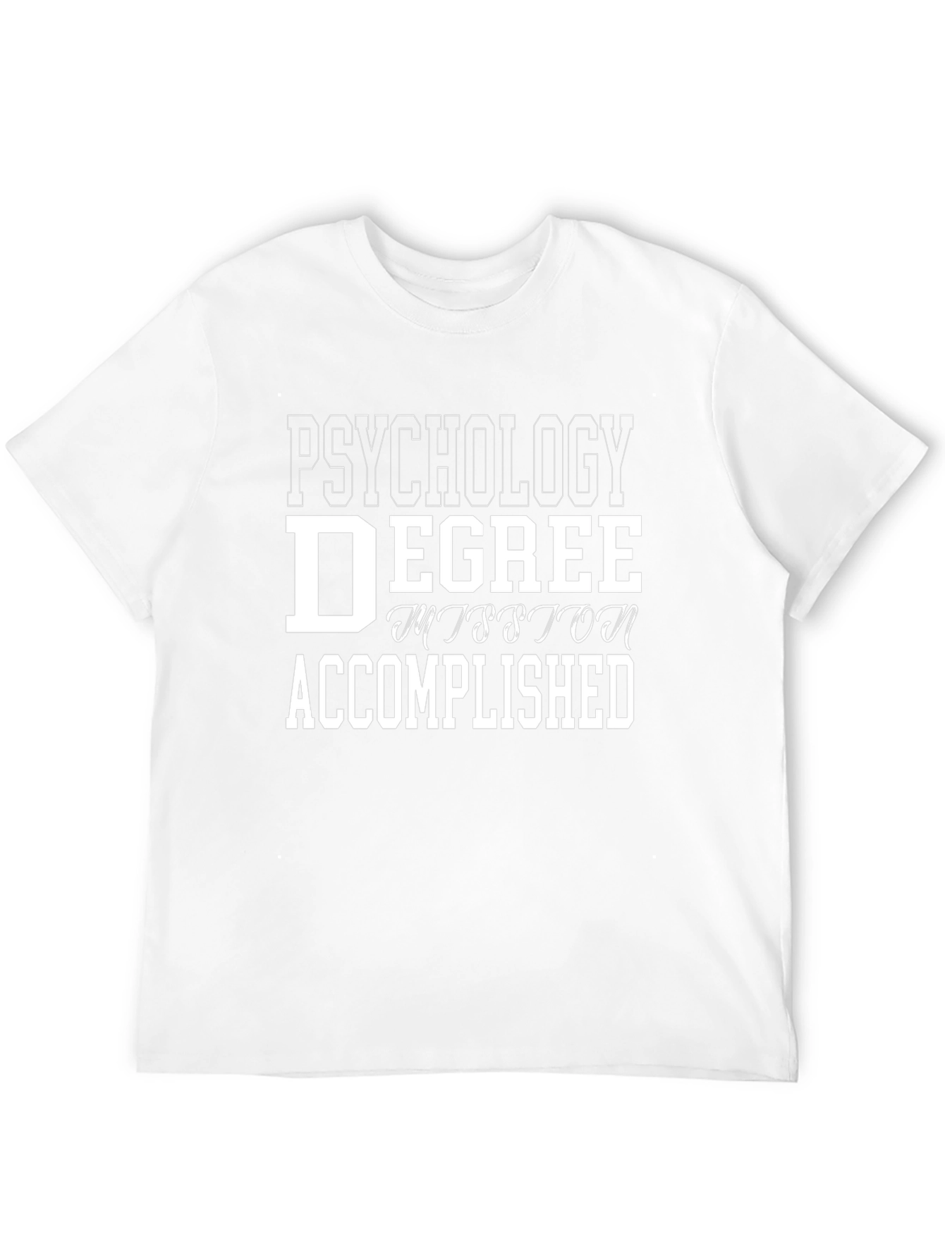 Psychology Degree Accomplished Black T-Shirt