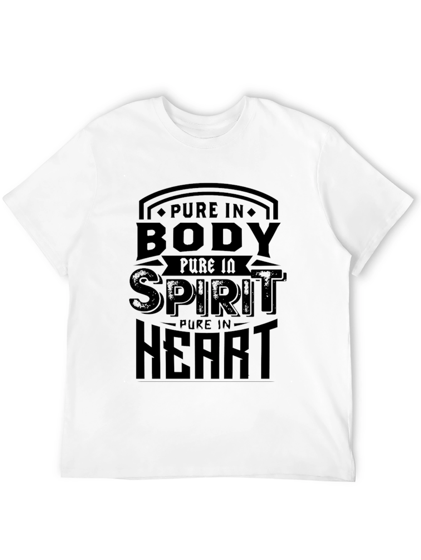 Pure in Body Spirit Heart Graphic T-Shirt