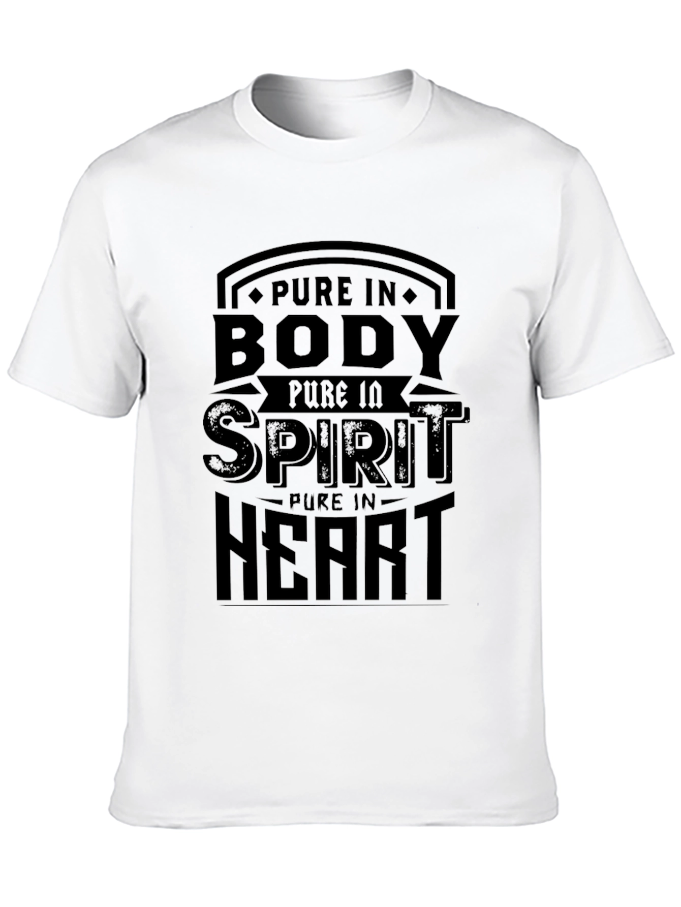 Pure in Body Spirit Heart Graphic T-Shirt