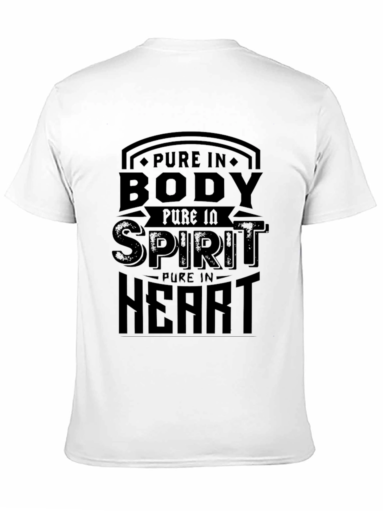 Pure in Body Spirit Heart Graphic T-Shirt