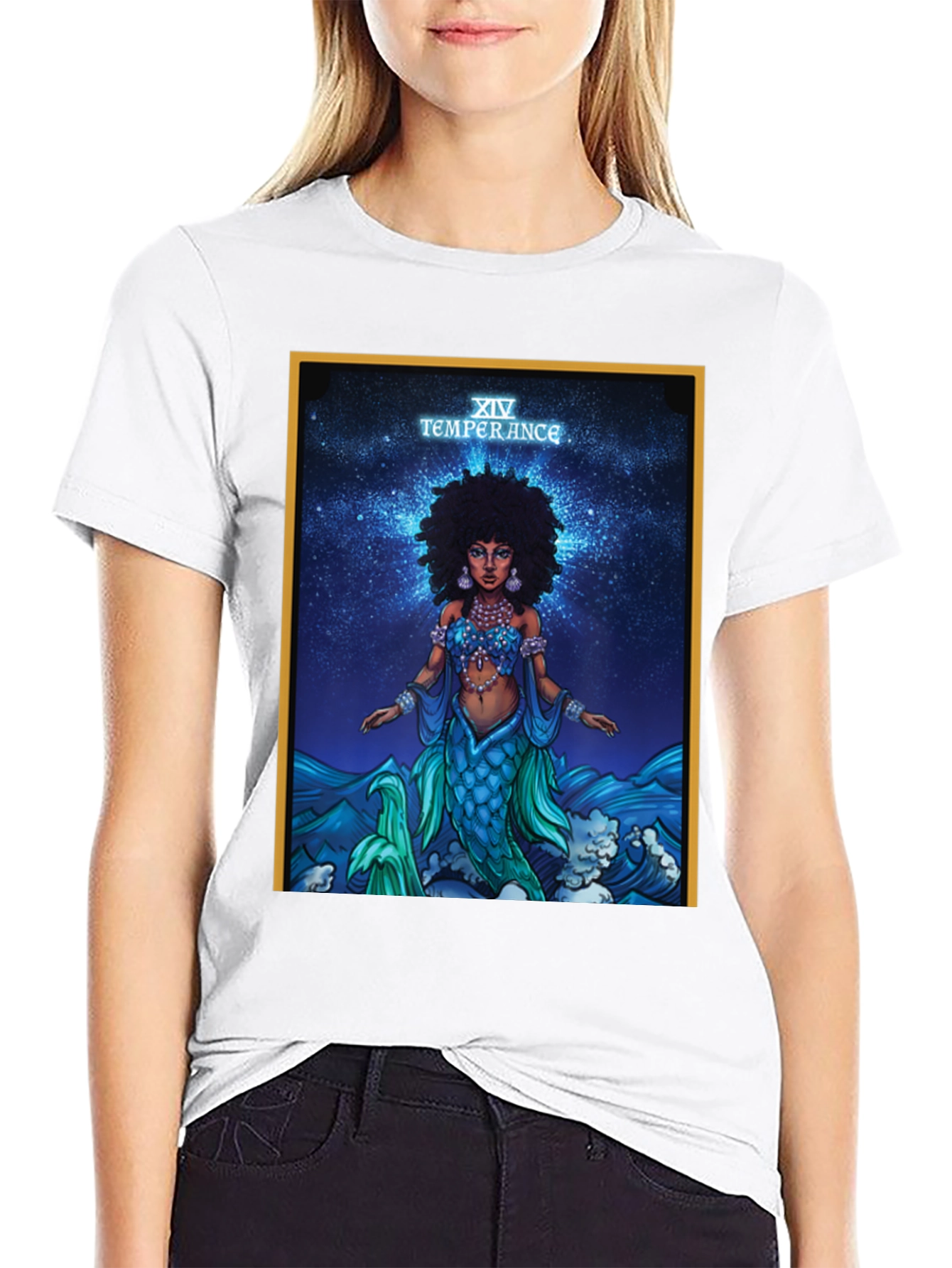 Temperance Tarot Card Mermaid T-Shirt